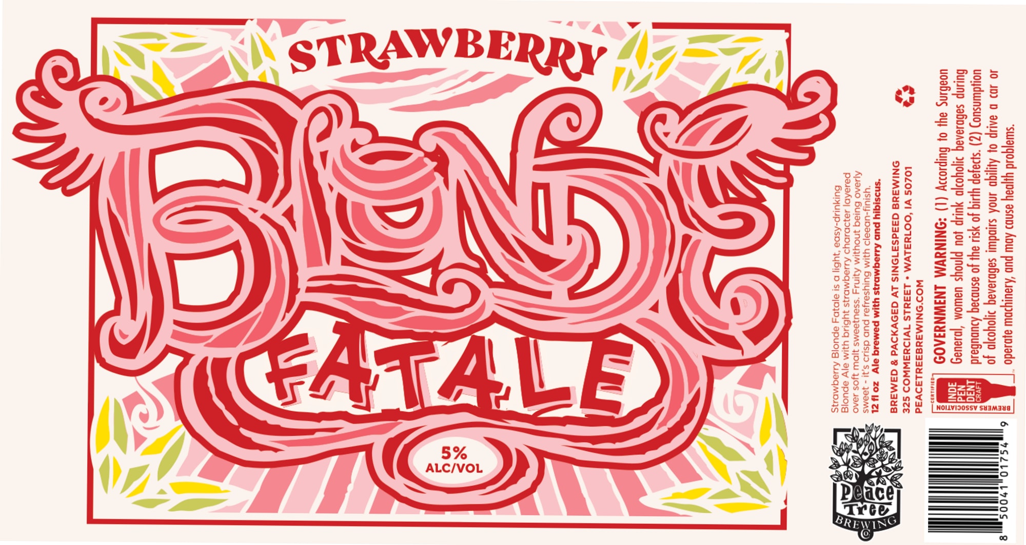 Fatale by Peace Tree Brewing - beer label