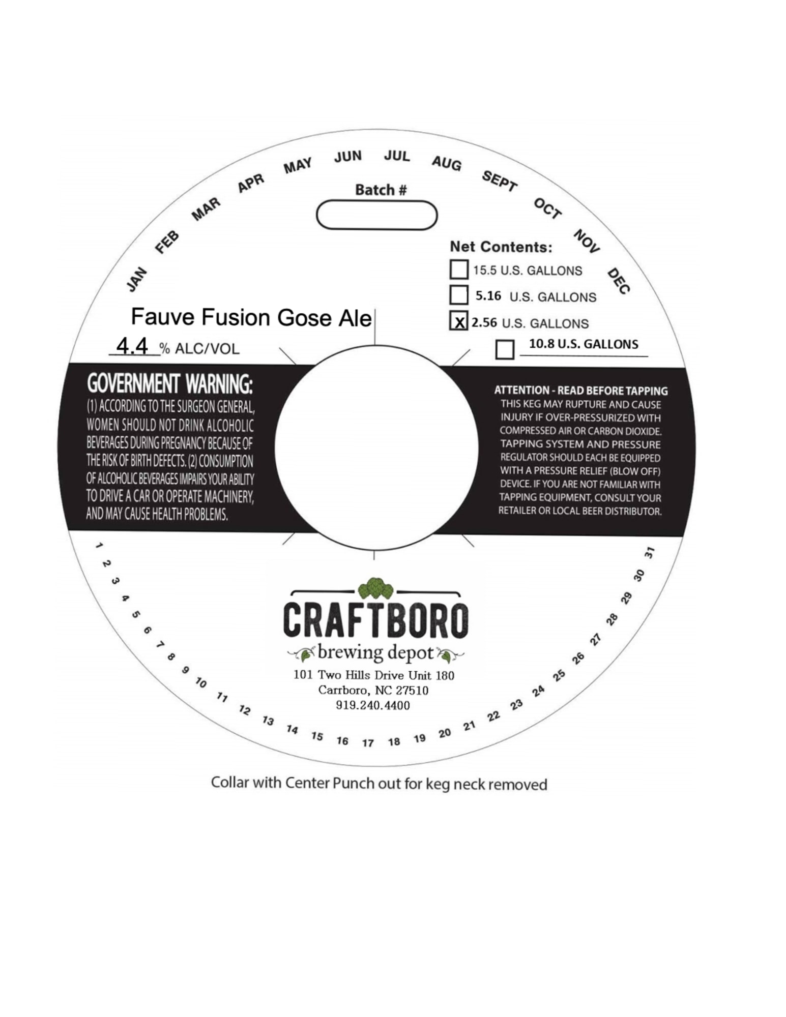 Fauve Fusion by Craftboro Brewing Depot - beer label