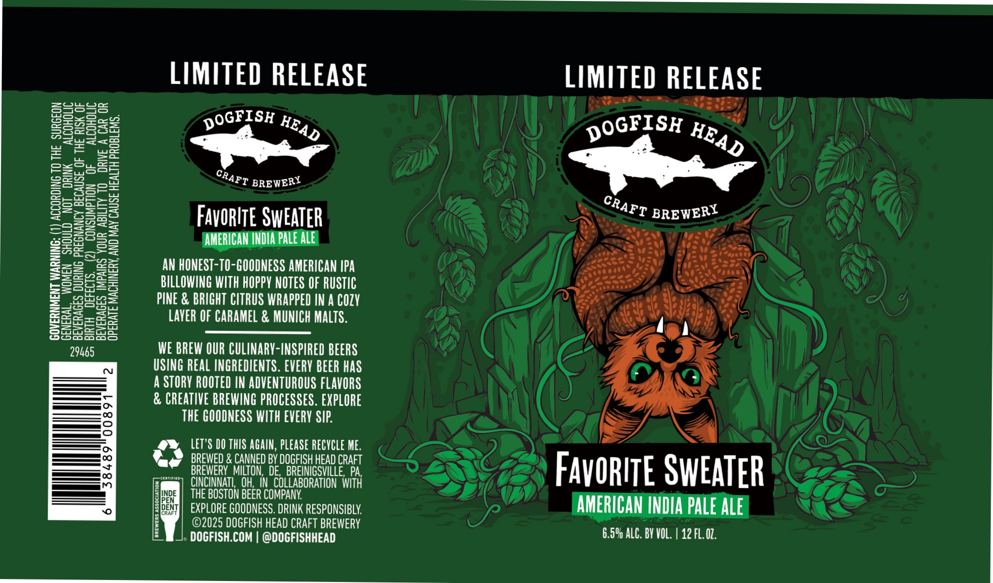 Favorite Sweater by Dogfish Head Craft Brewery - beer label