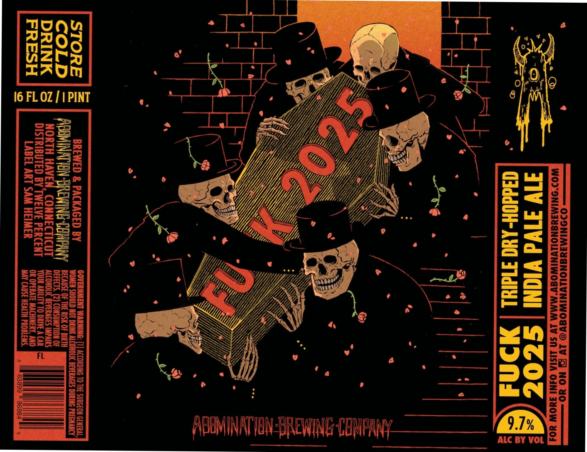 F\*CK 2025 by Abomination Brewing Company - beer label