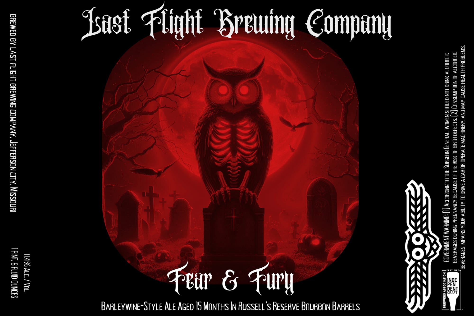 Fear & Fury by Last Flight Brewing Company - beer label