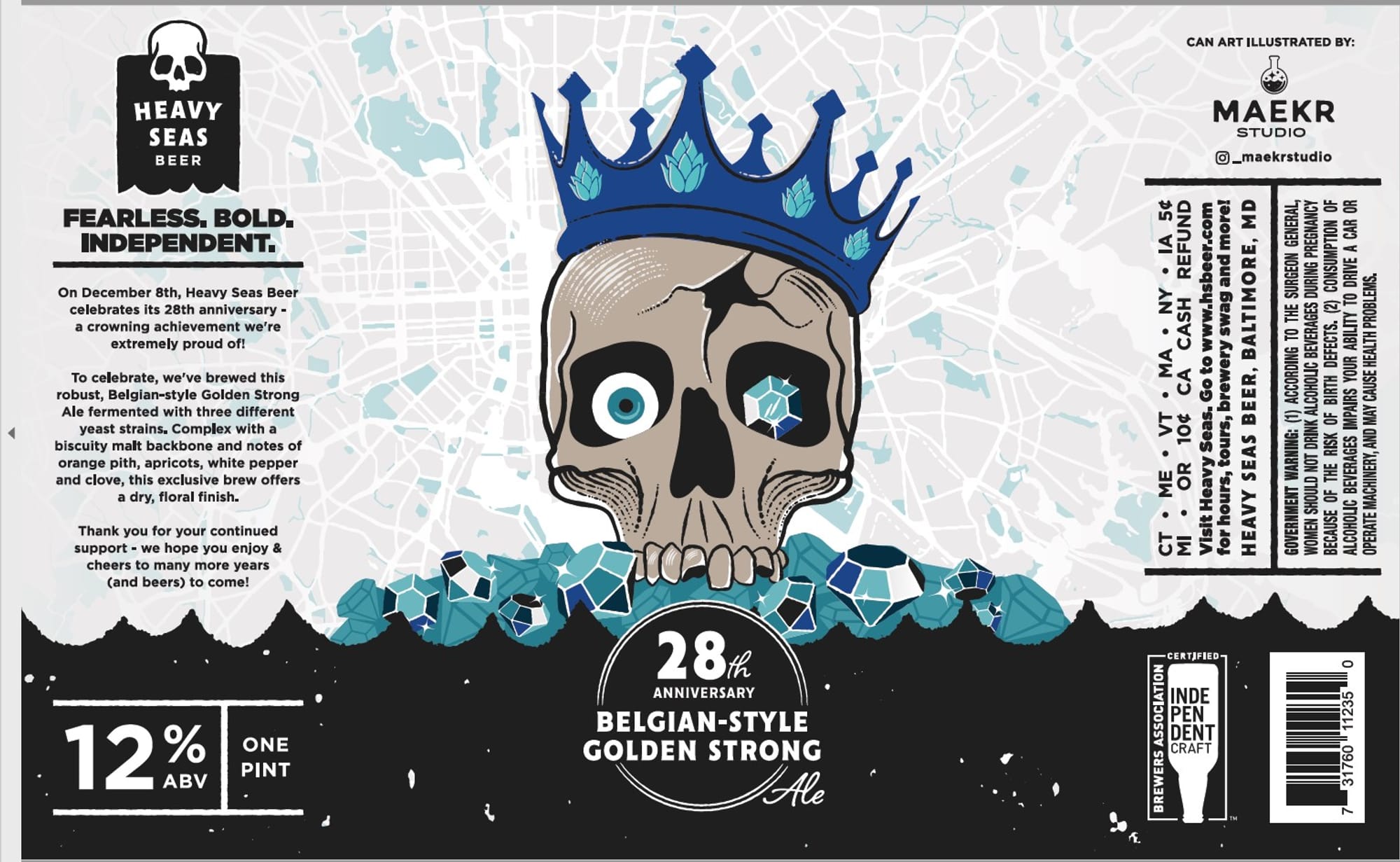 Fearless Bold Independent by Heavy Seas Beer - beer label