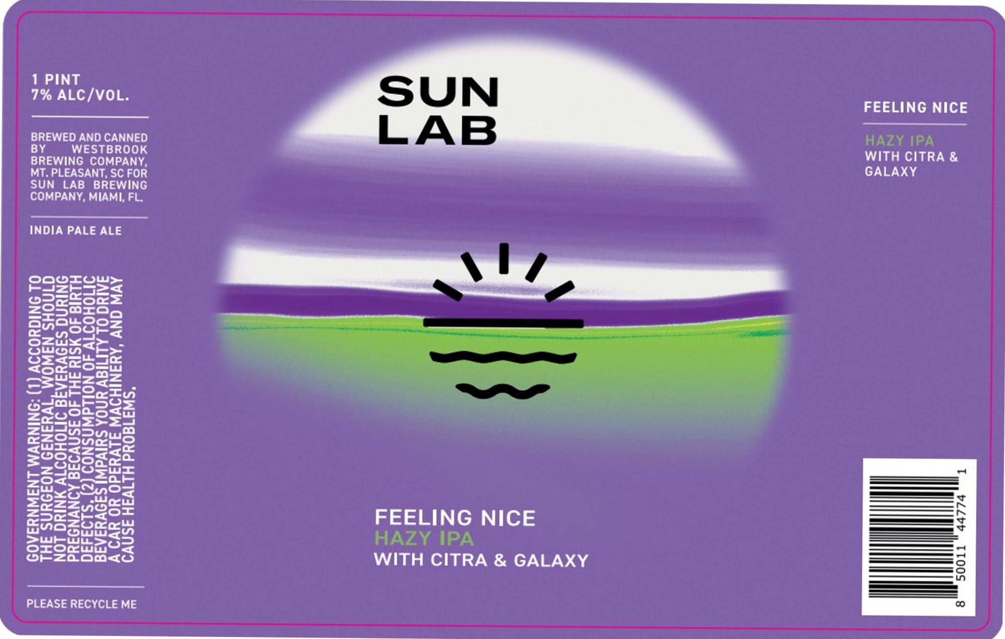 Feeling Nice by Sun Lab Brewing - beer label