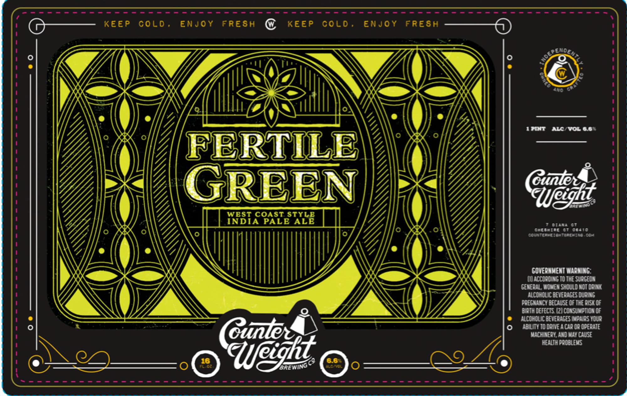 Fertile Green by Counter Weight Brewing Co. - beer label