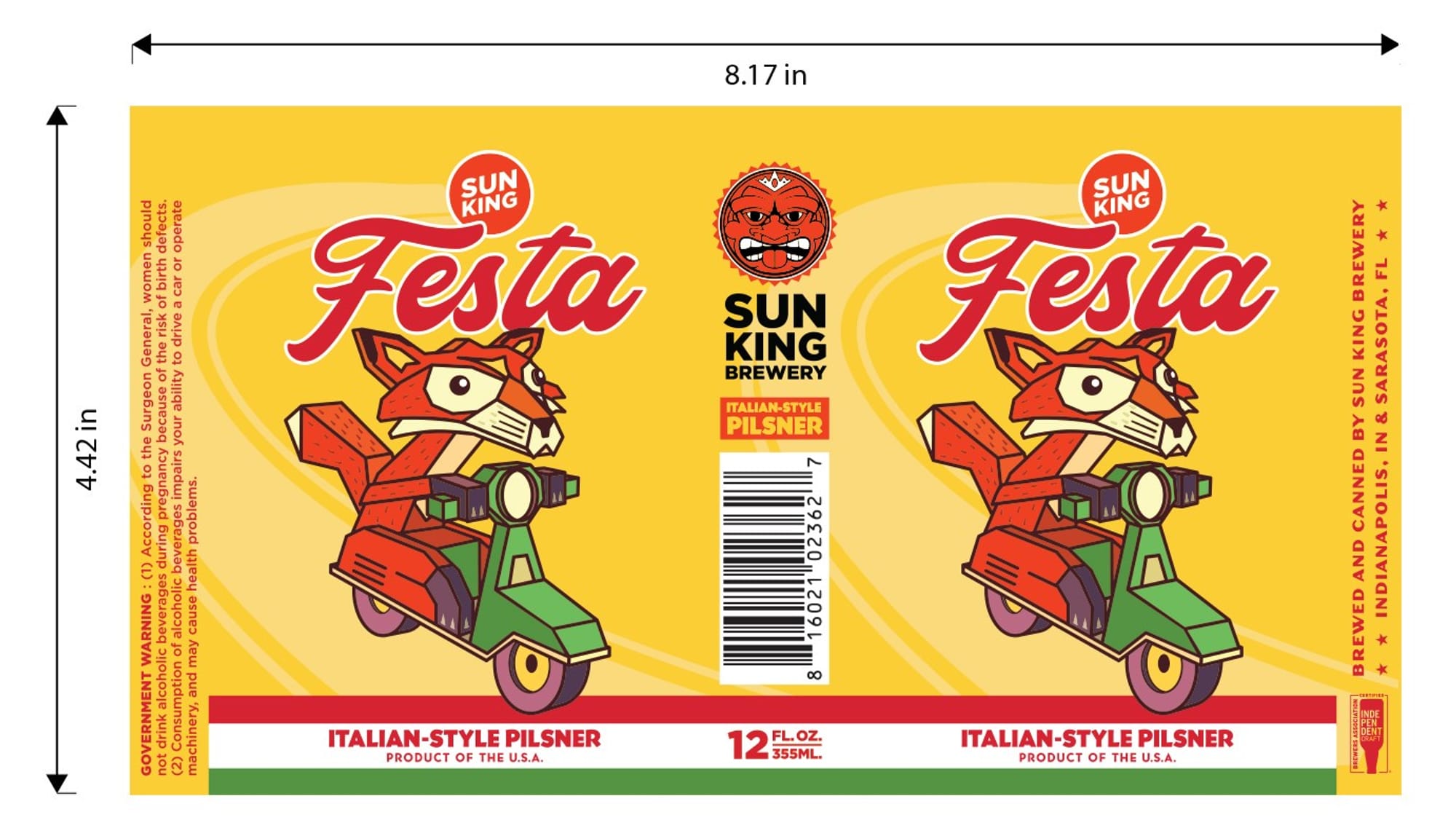 Festa by Sun King Brewery - beer label