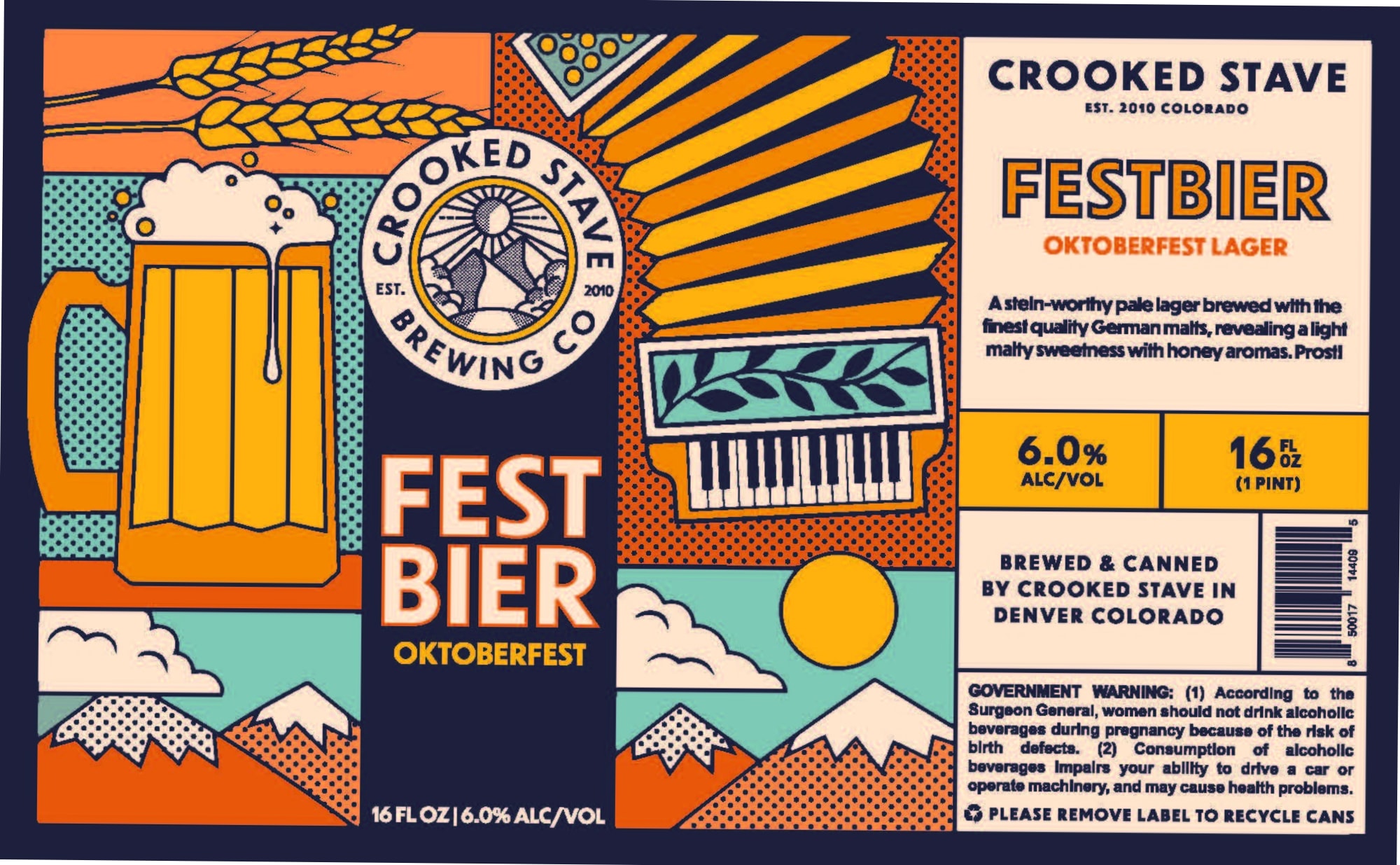 Festbier by Crooked Stave Brewing Co. - beer label