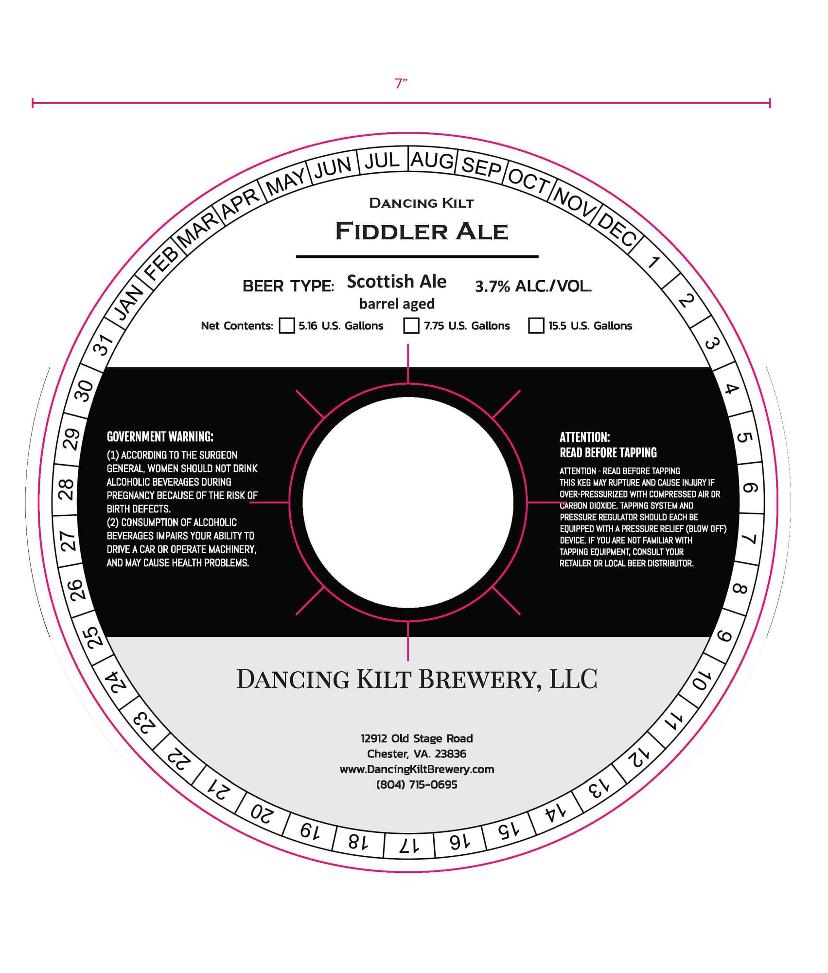Fiddler Ale by Dancing Kilt Brewery, LLC - beer label