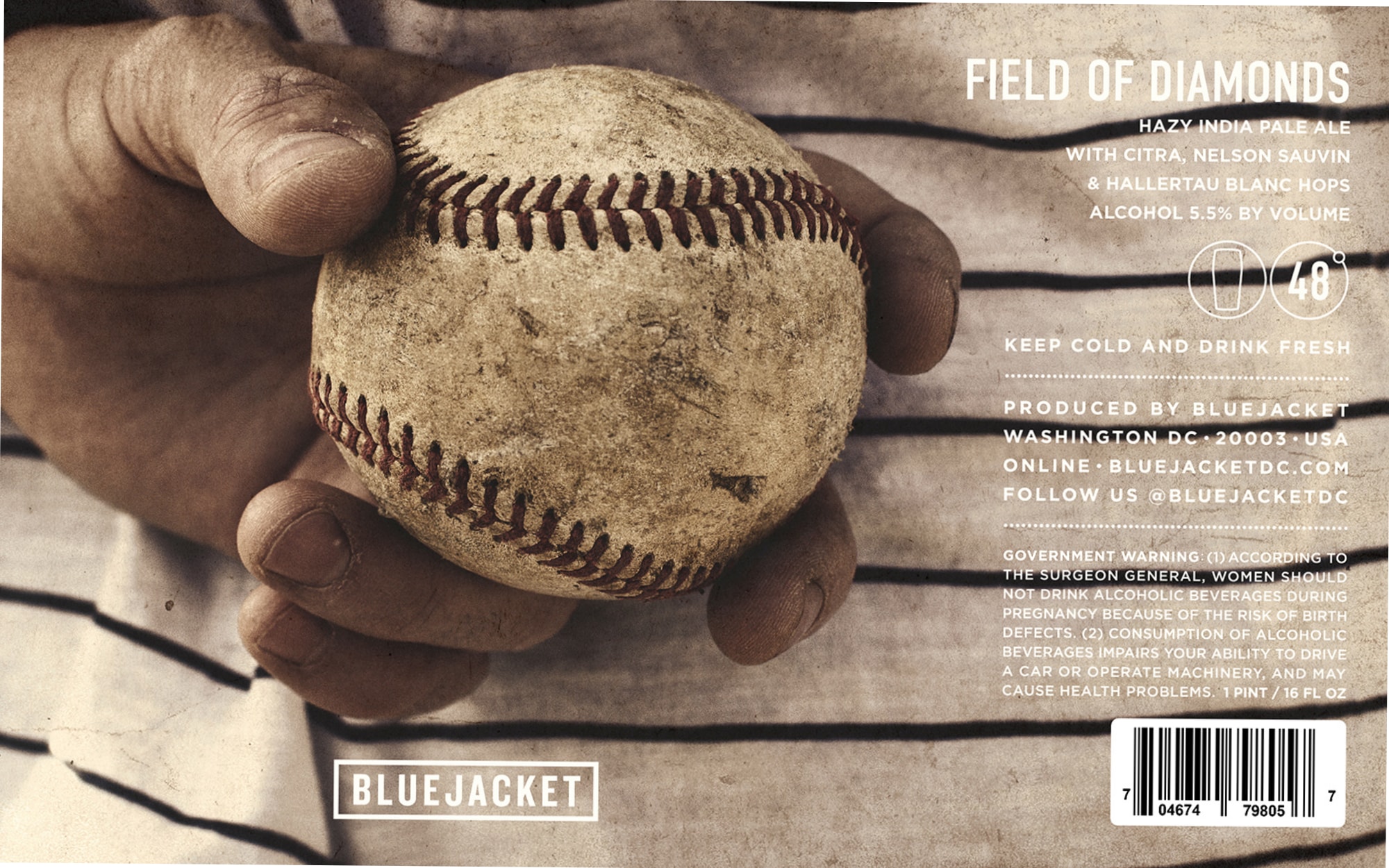 Field of Diamonds by Bluejacket - beer label