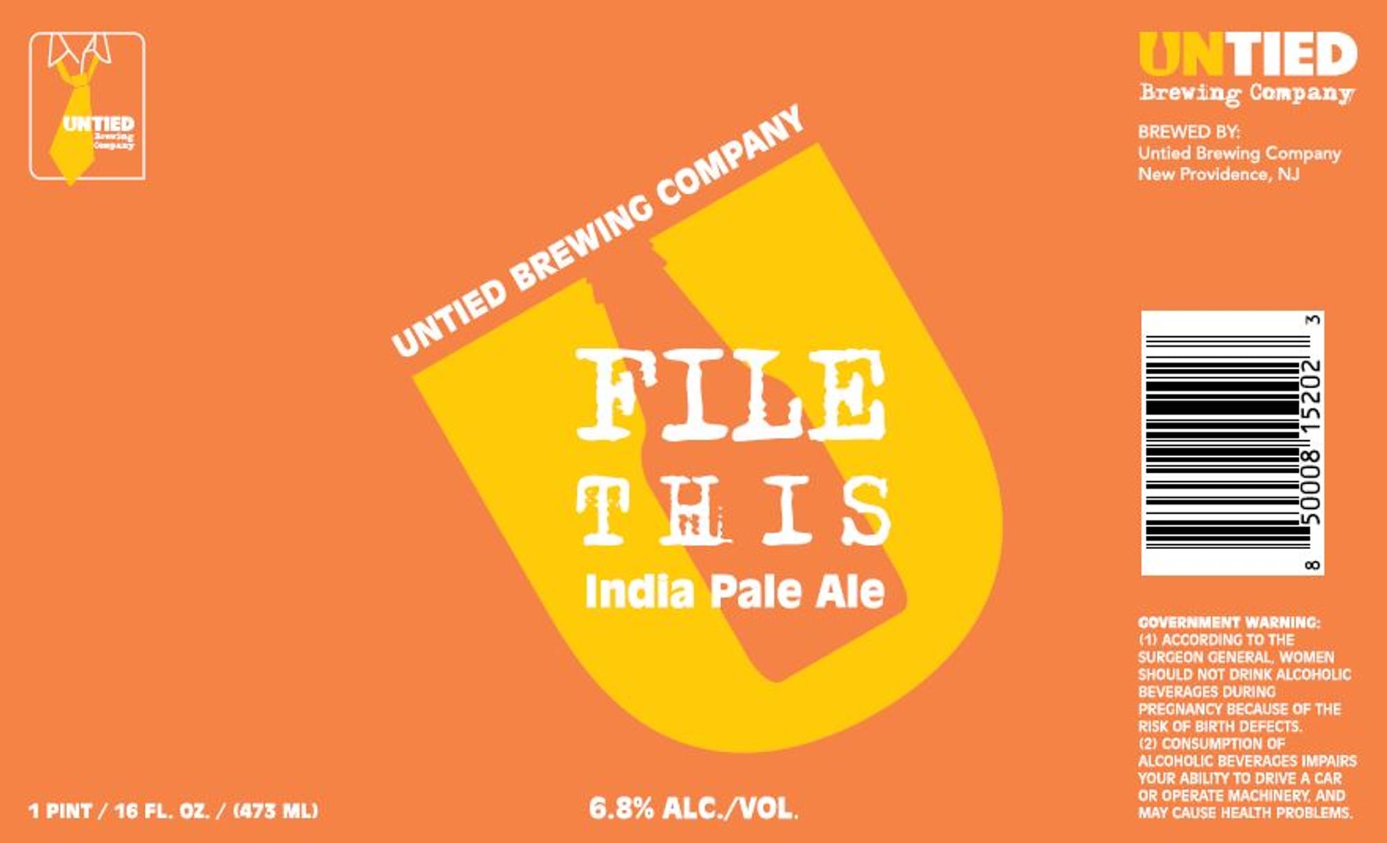 File This by Untied Brewing Company - beer label