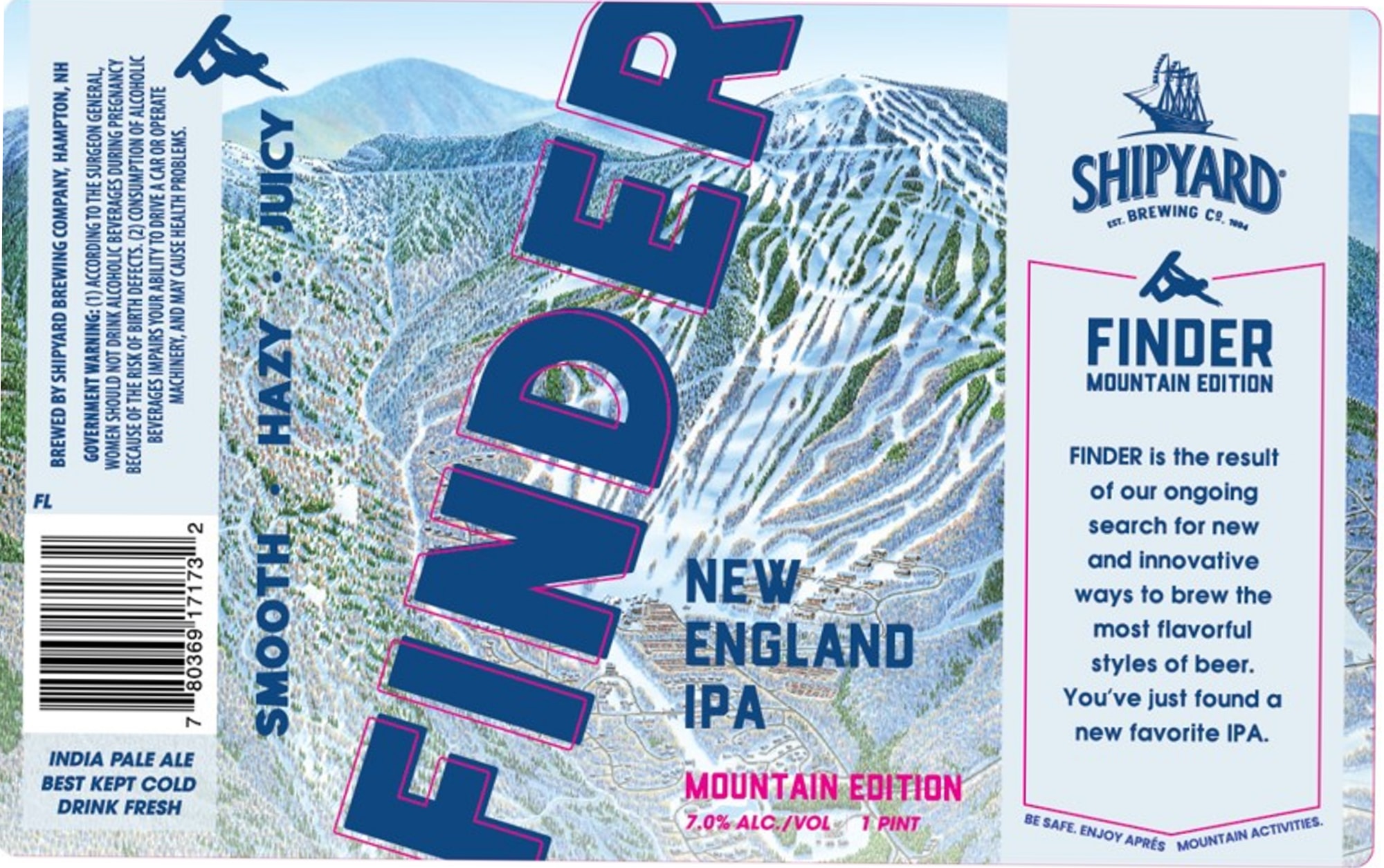 Finder Mountain Edition by Shipyard Brewing Co. - beer label