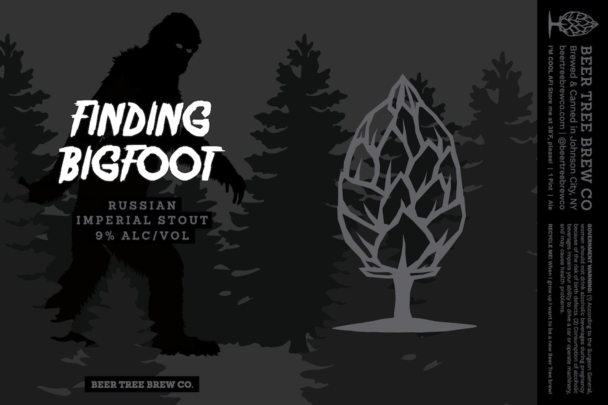 Finding Bigfoot by Beer Tree Brew Co. - beer label