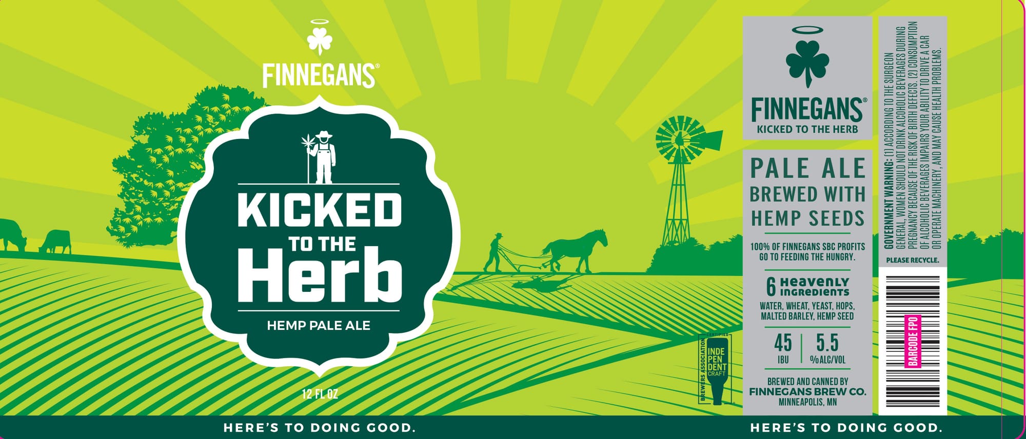 Kicked to the Herb by Finnegans Brew Co. - beer label