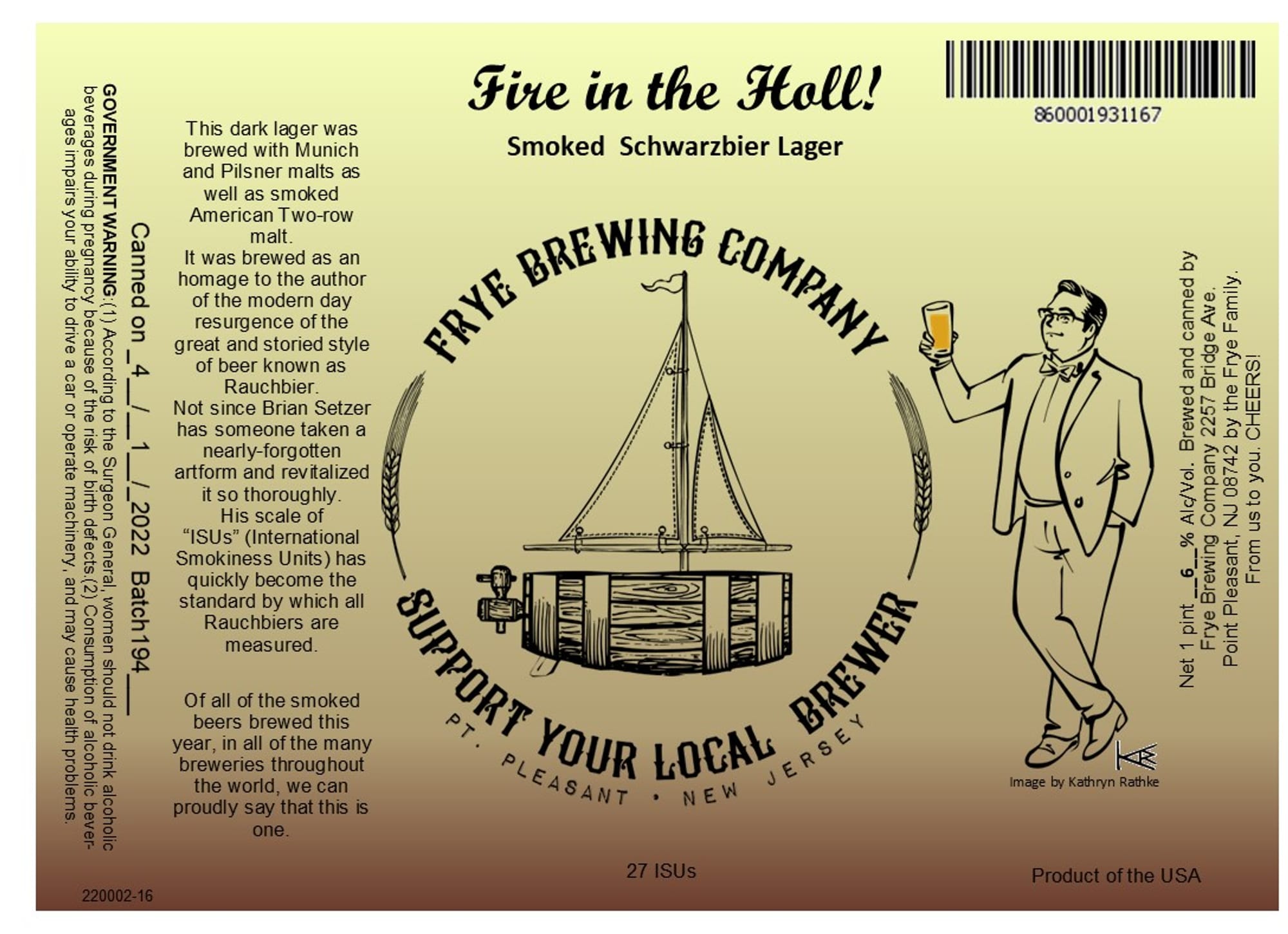 Fire in the Hall! by Faye Brewing Company - beer label