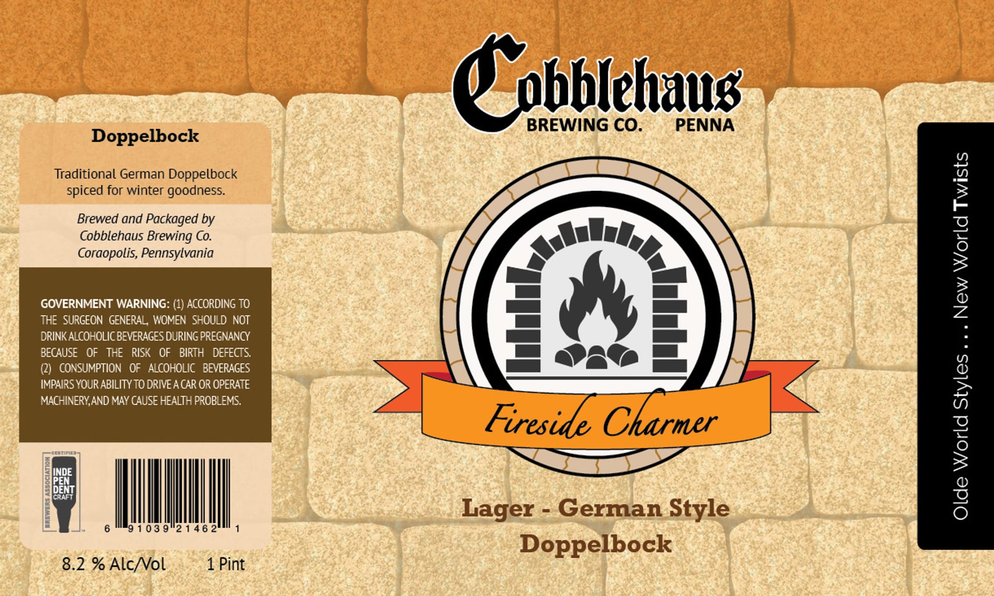 Fireside Charmer by Cobblehaus Brewing Co. - beer label