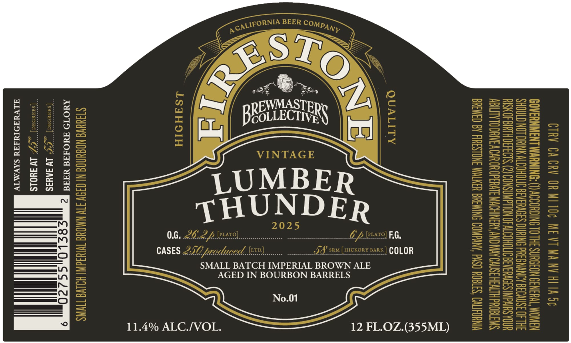 Lumber Thunder by Firestone Walker - beer label