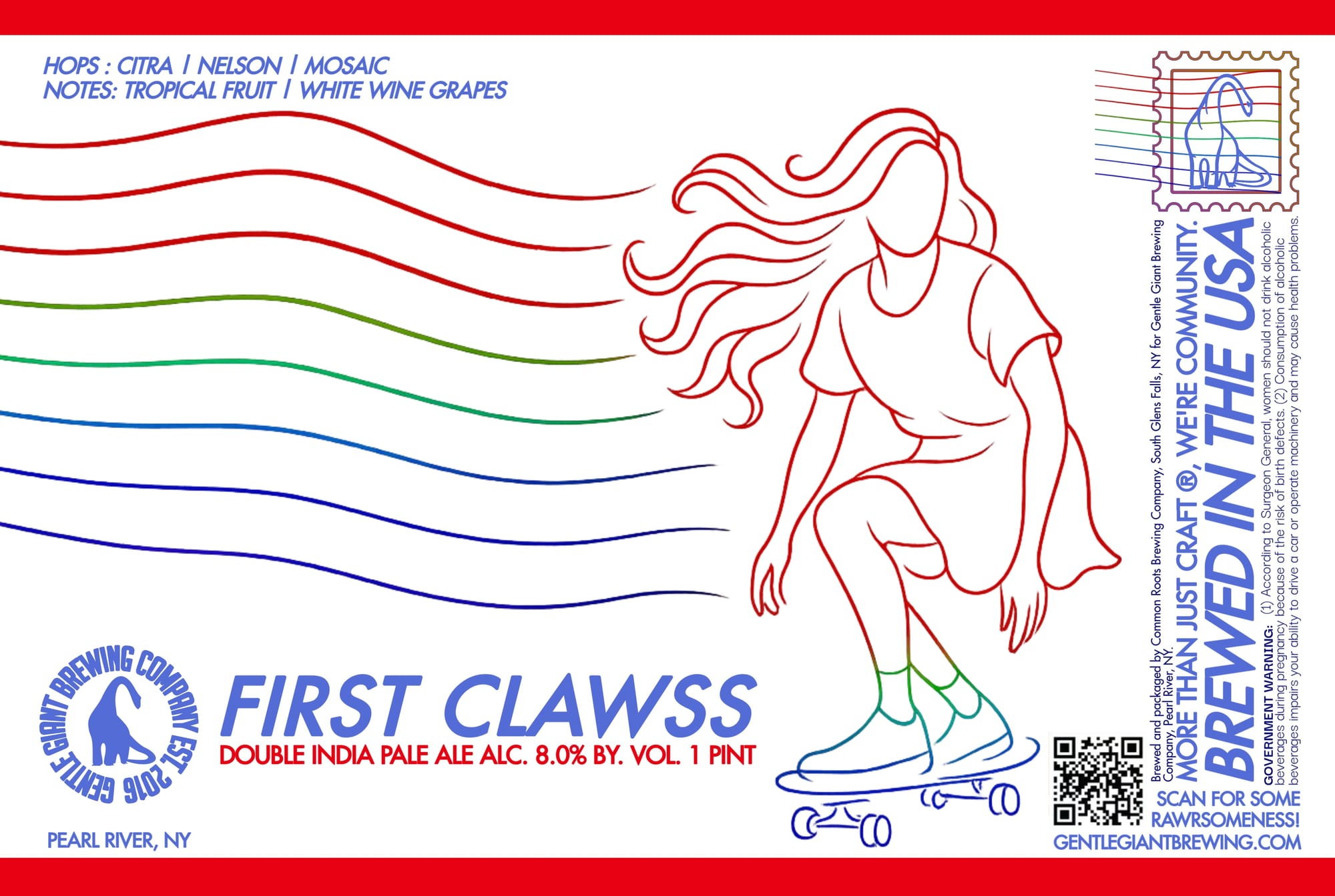 First Clawss by Gentle Giant Brewing - beer label