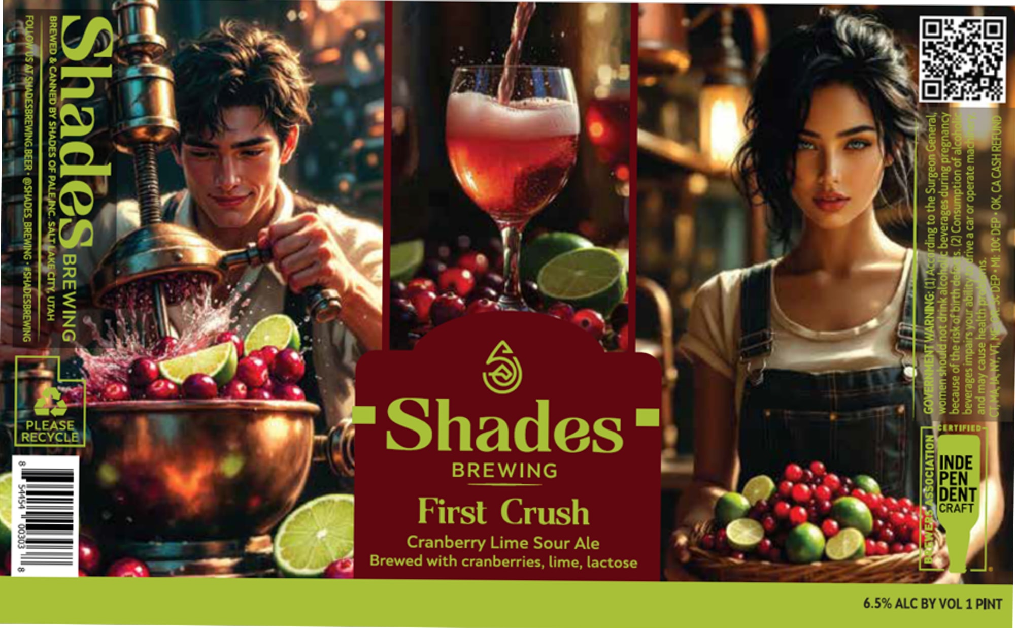 First Crush by Shades Brewing - beer label