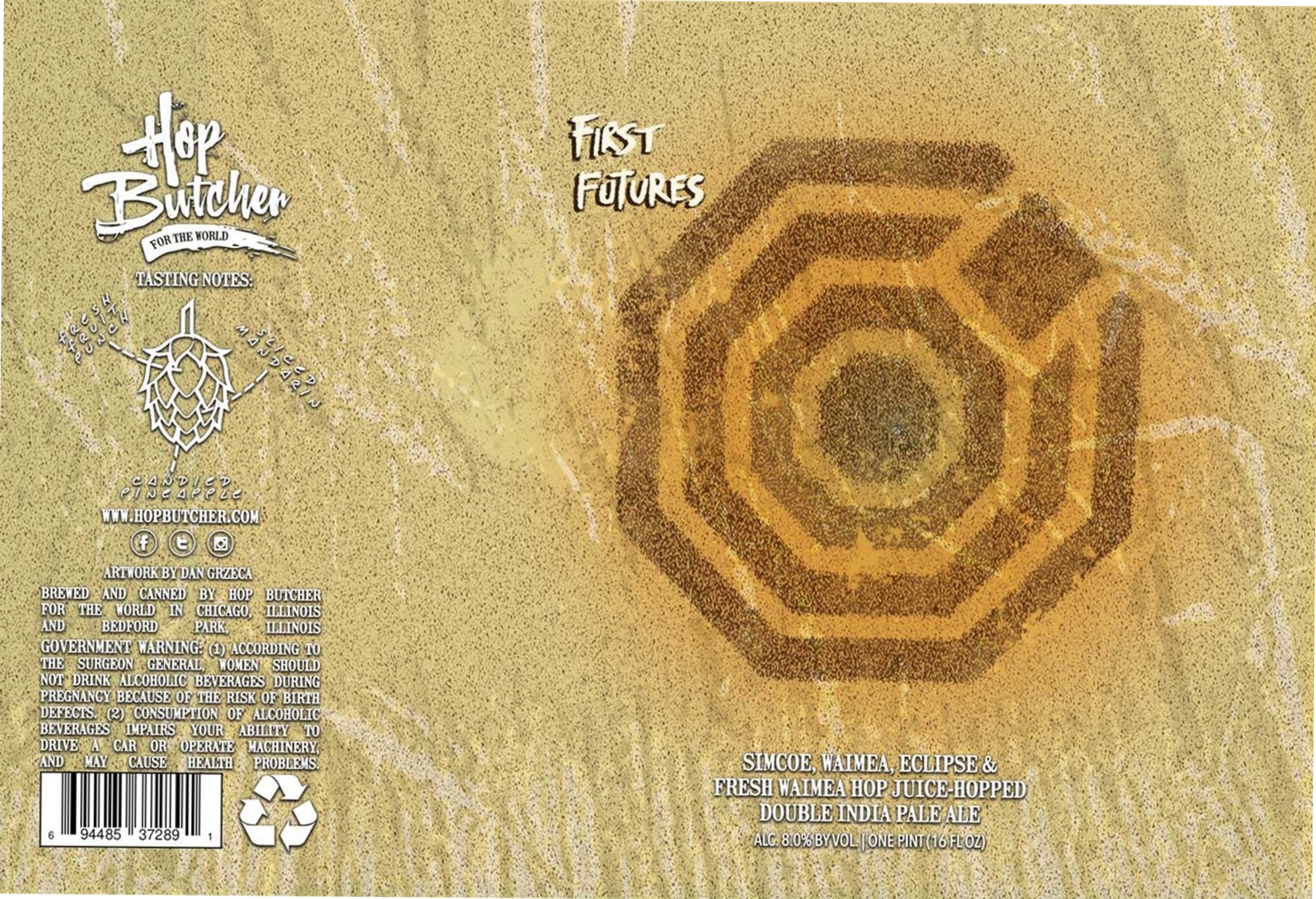 First Futures by Hop Butcher for the World - beer label