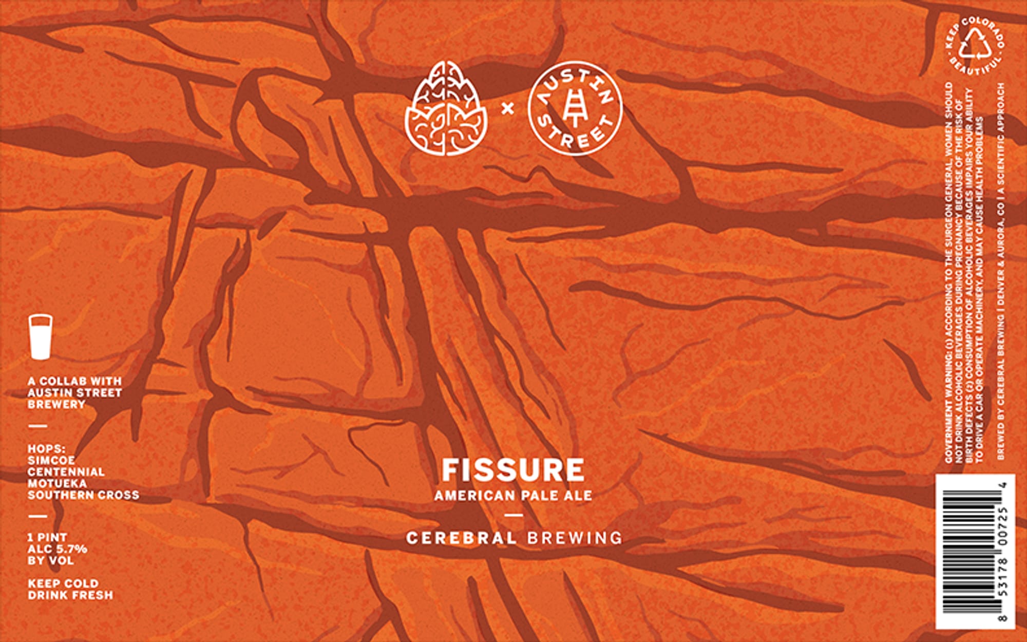 Fissure by Cerebral Brewing - beer label