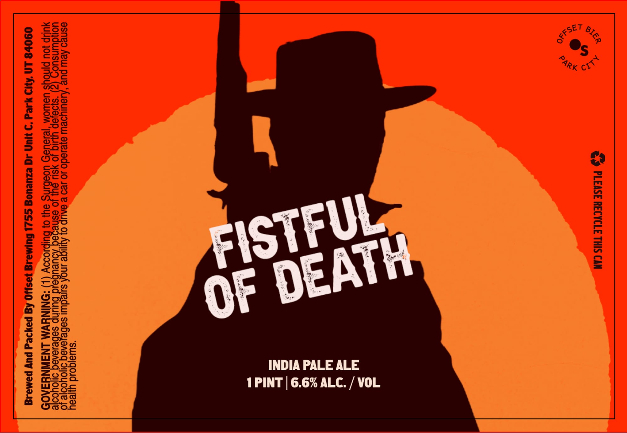 Fistful of Death by Offset Bier - beer label
