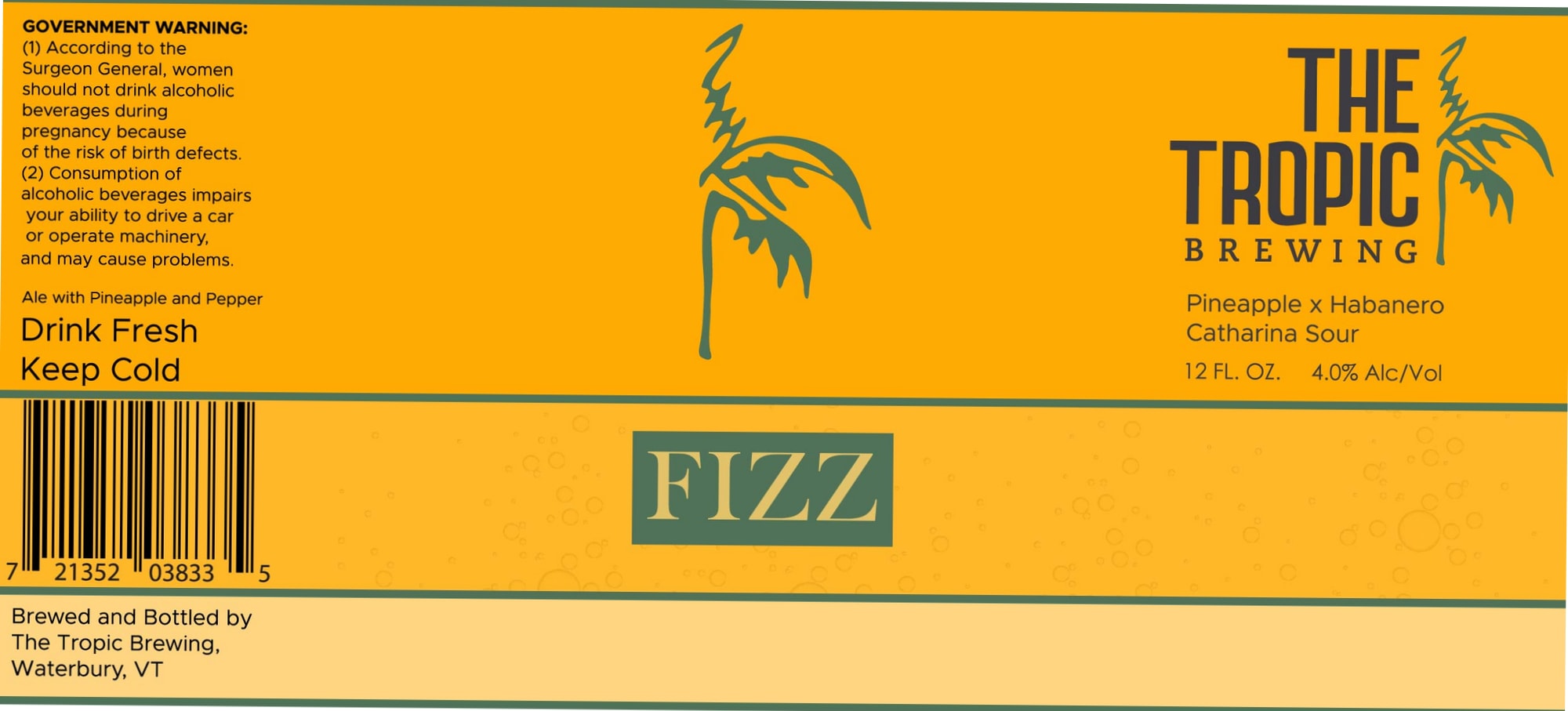 Fizz by The Tropic Brewing - beer label