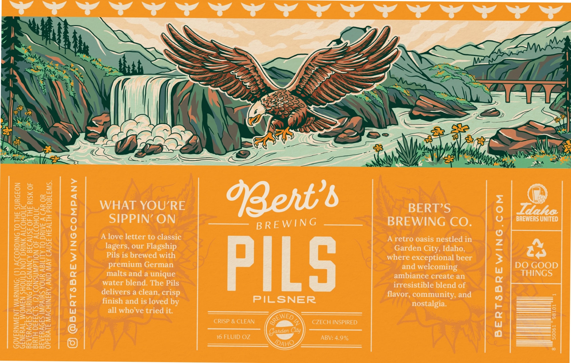 Flagship Pils by Bert's Brewing - beer label
