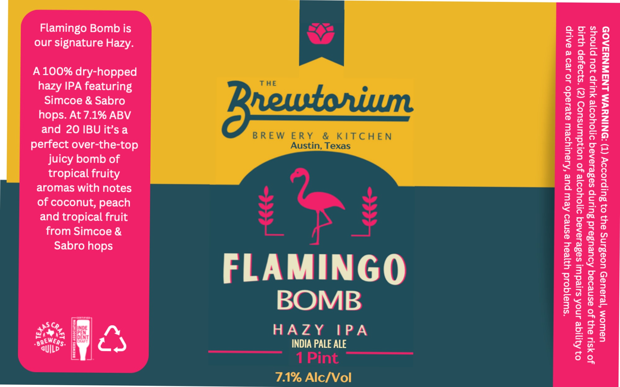 Flamingo Bomb by The Brewtorium - beer label