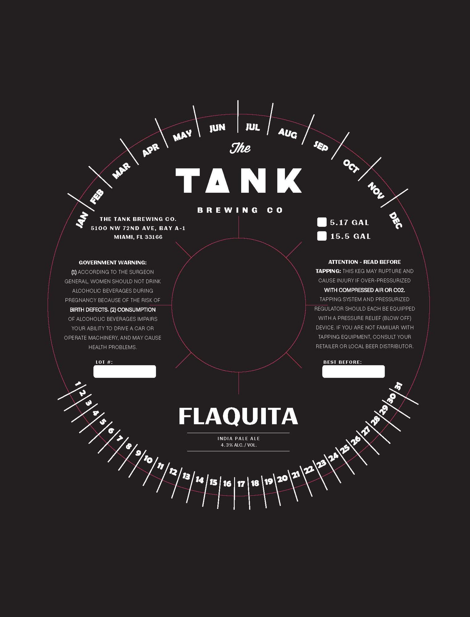 Flaquita by The Tank Brewing Co. - beer label
