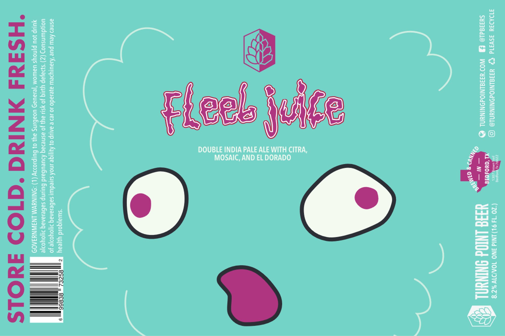 Fleet Juice by Turning Point Beer - beer label