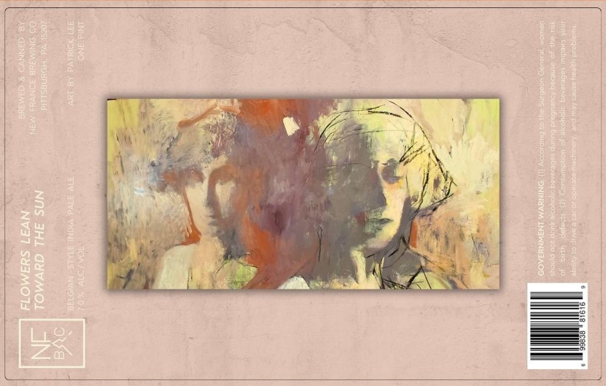 Flowers Lean Toward the Sun by New Forward Brewing Co. - beer label