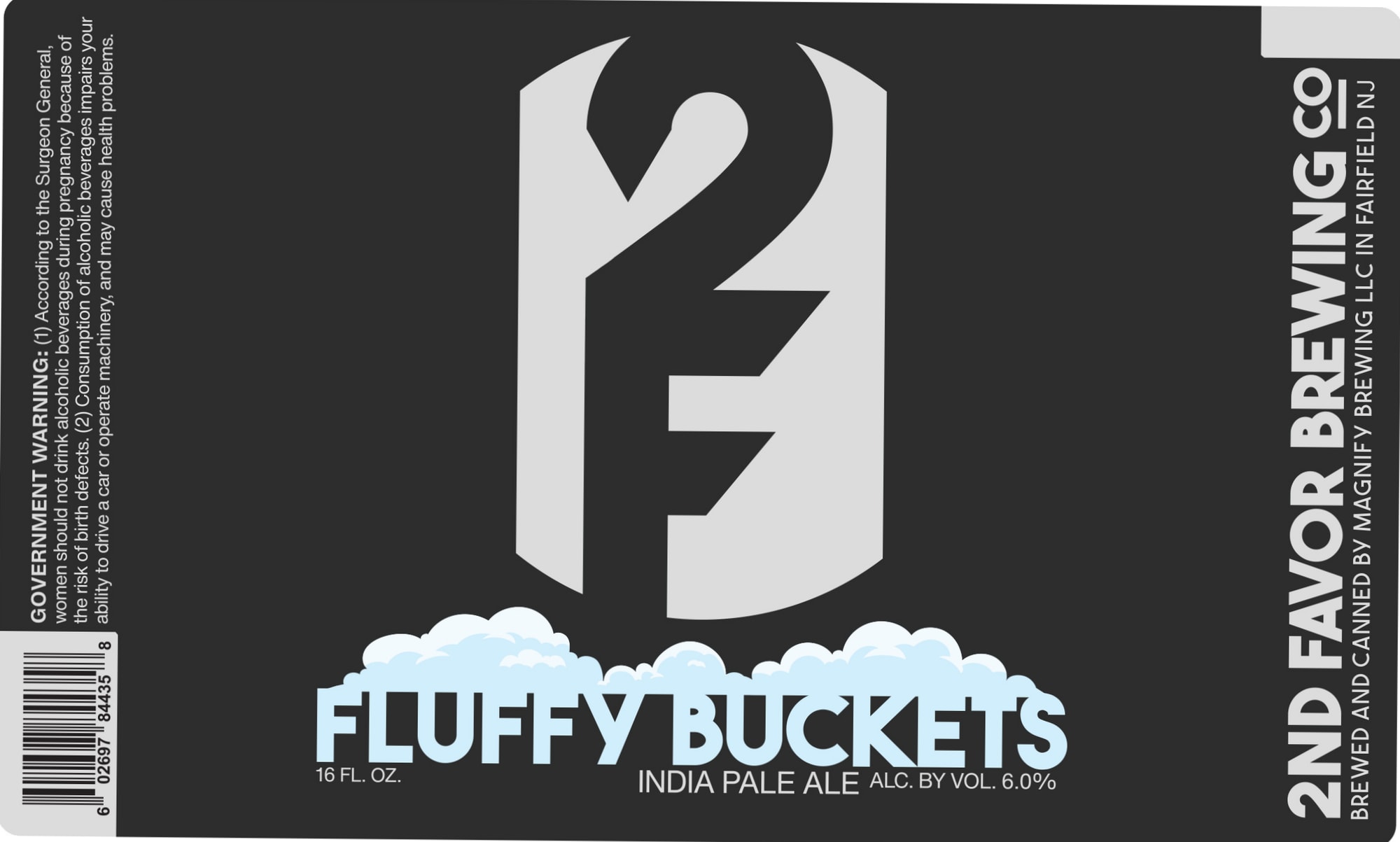 Fluffy Buckets by 2nd Favor Brewing Co - beer label