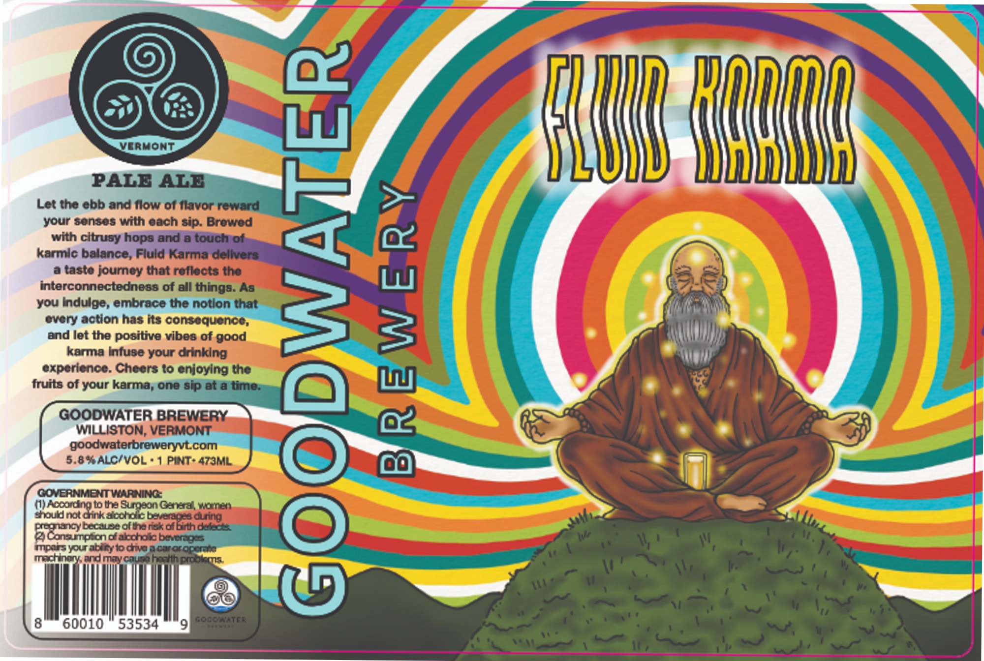 Fluid Karma by Goodwater Brewery - beer label