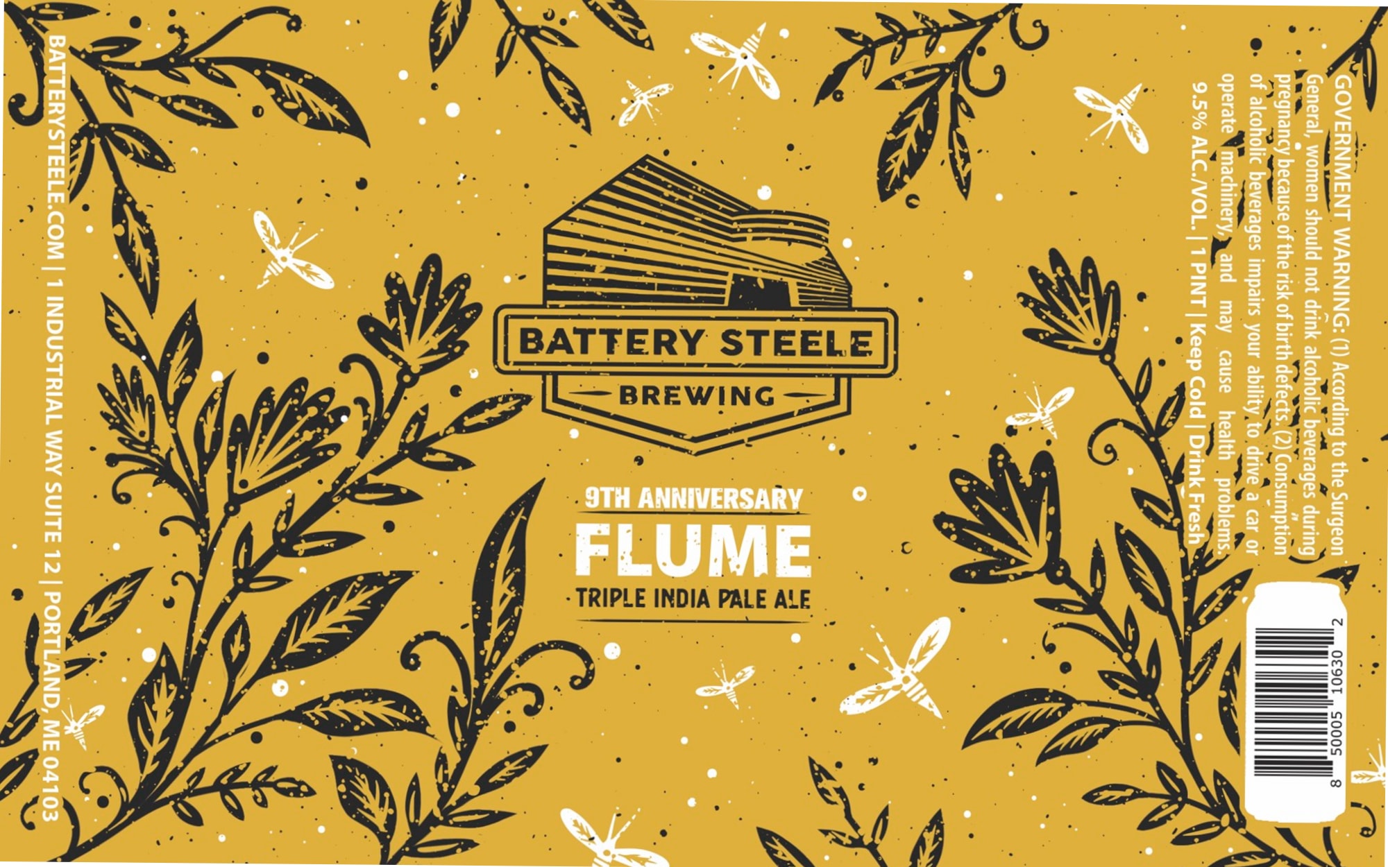 Flume by Battery Steele Brewing - beer label