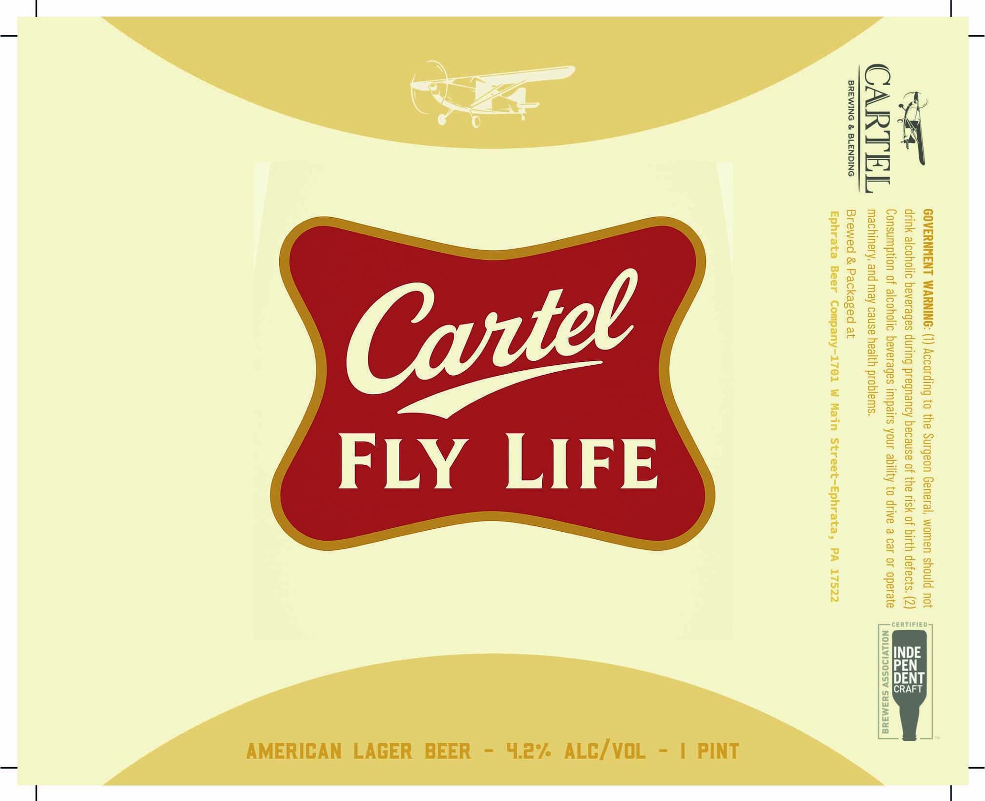 Fly Life by Cartel Brewing - beer label