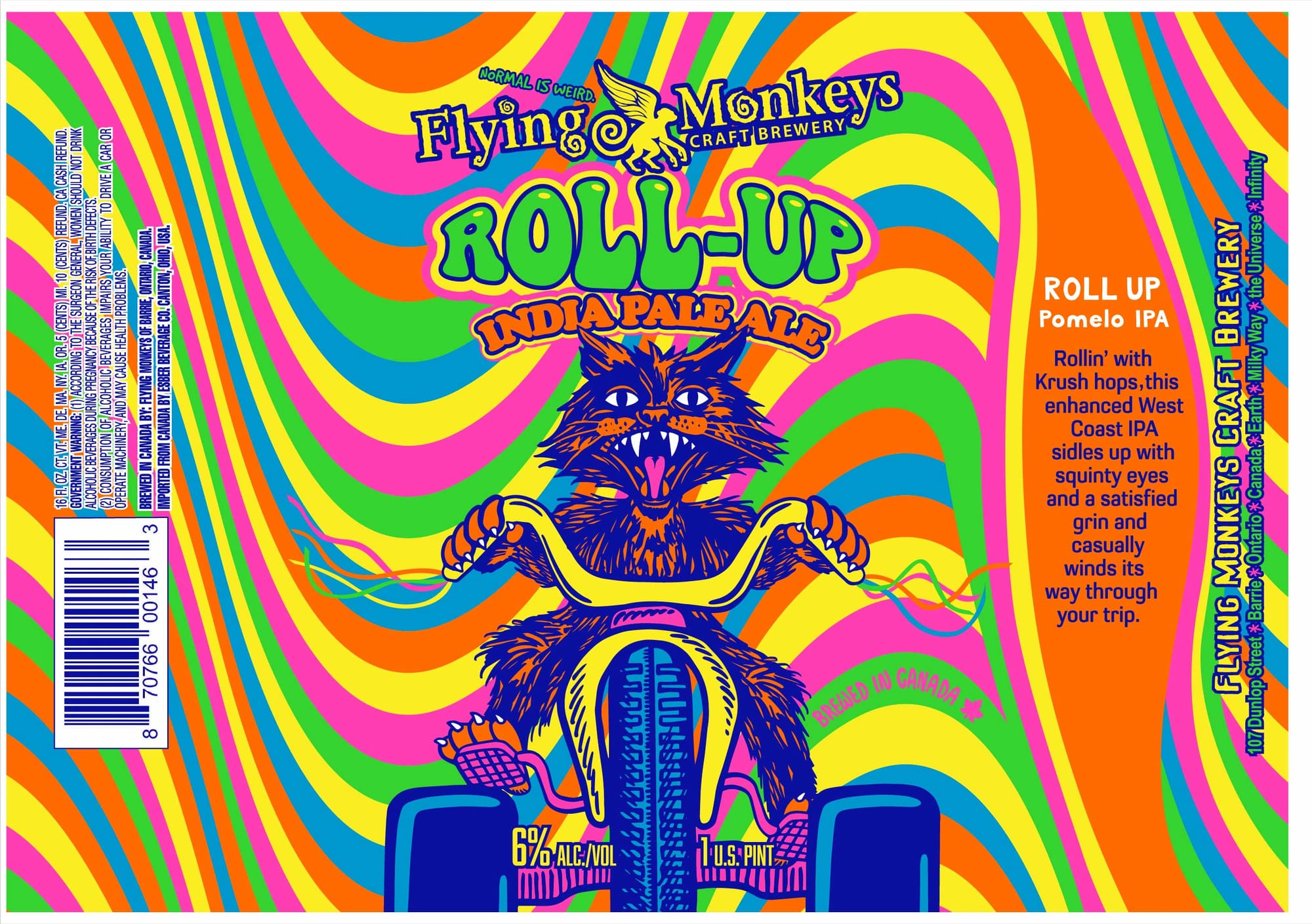 Roll-Up by Flying Monkeys Craft Brewery - beer label