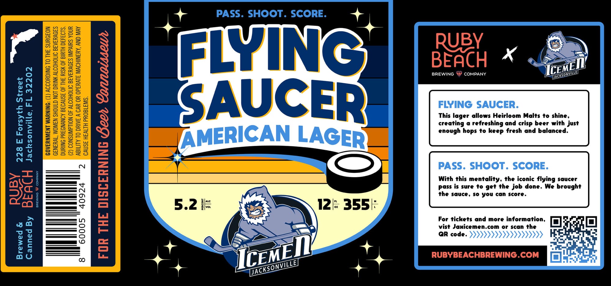 Flying Saucer by Ruby Beach Brewing - beer label