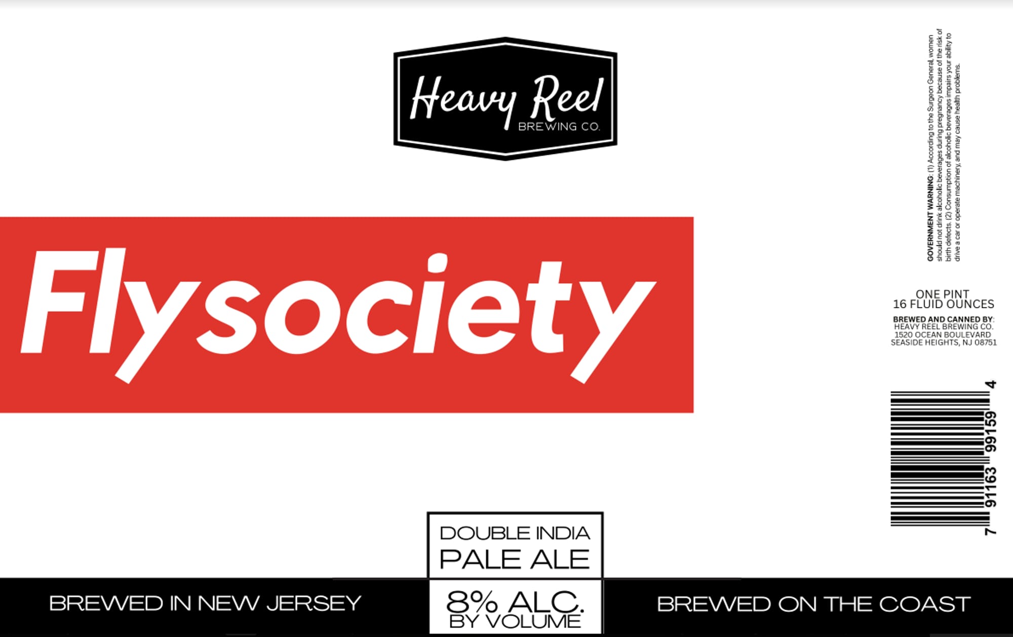Flysociety by Heavy Reel Brewing Co. - beer label