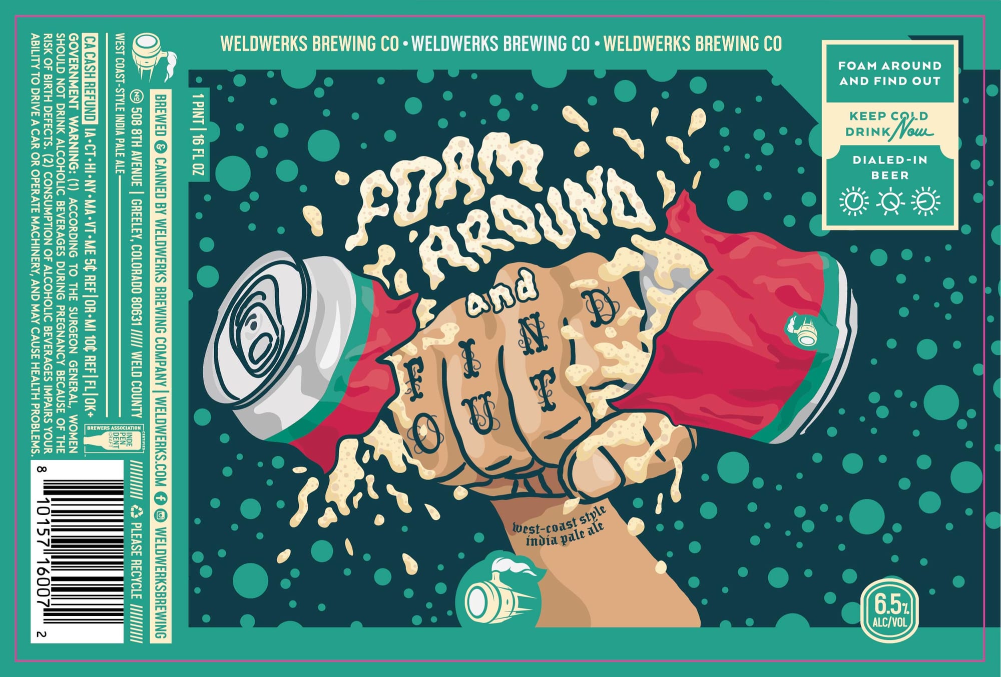 Foam Around by WeldWerks Brewing Co. - beer label