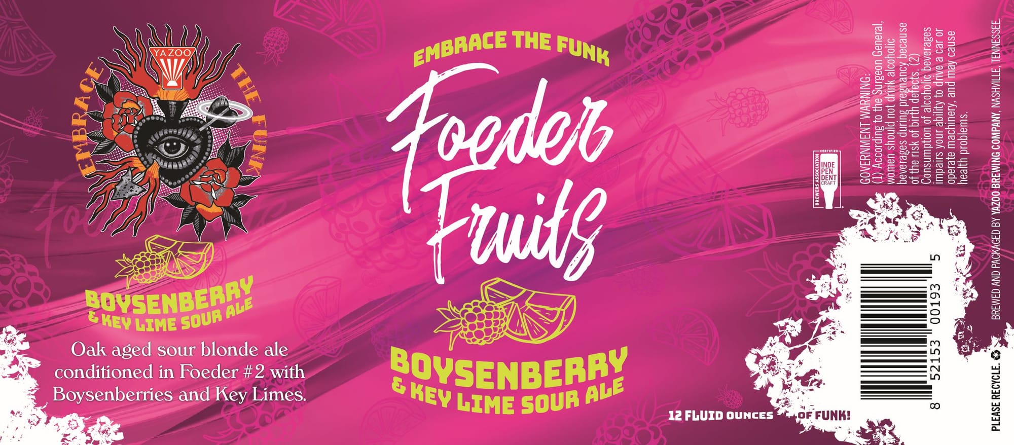 Foeder Fruits by Yazoo Brewing Company - beer label