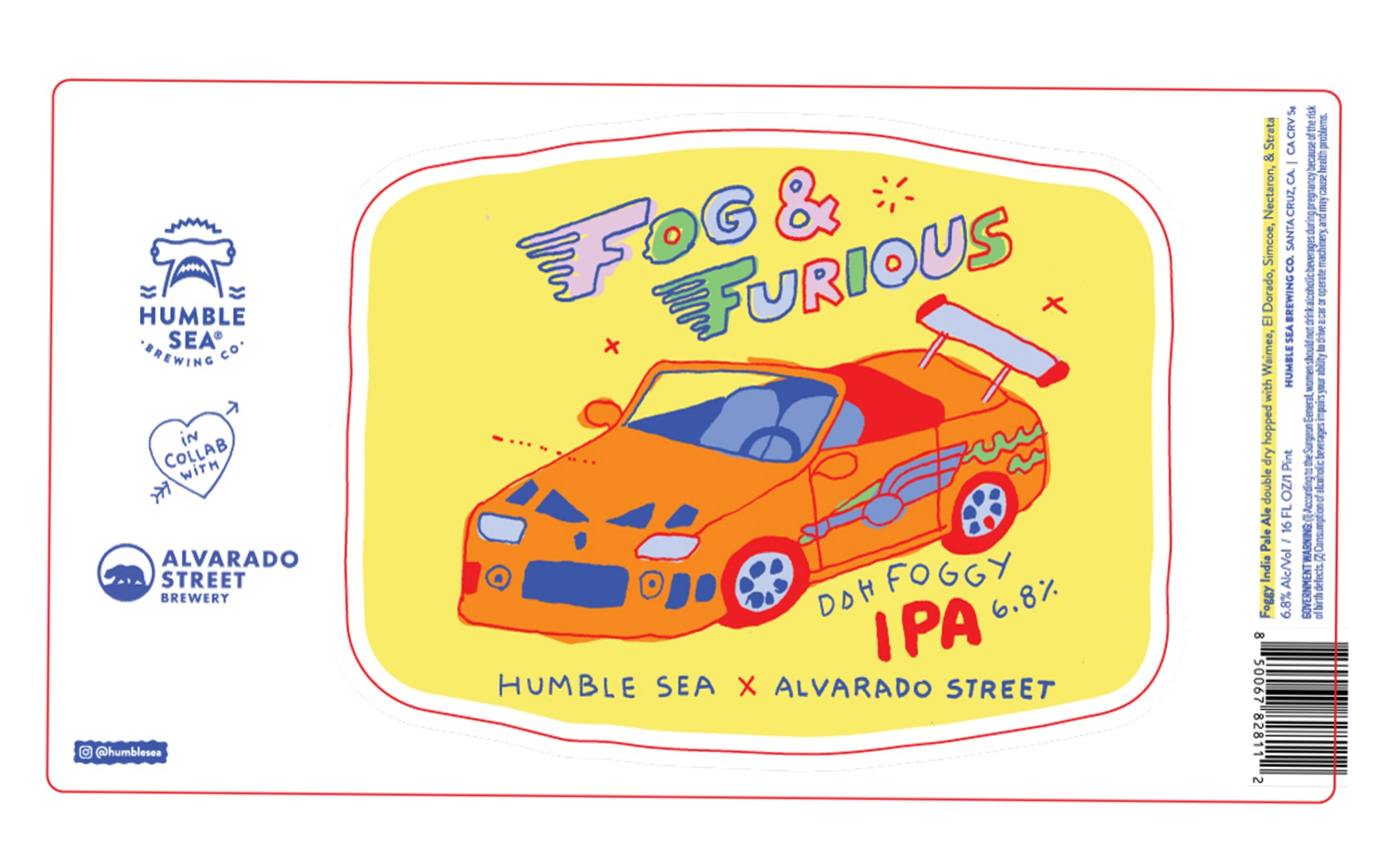 Fog & Furious by Humble Sea Brewing Co. - beer label