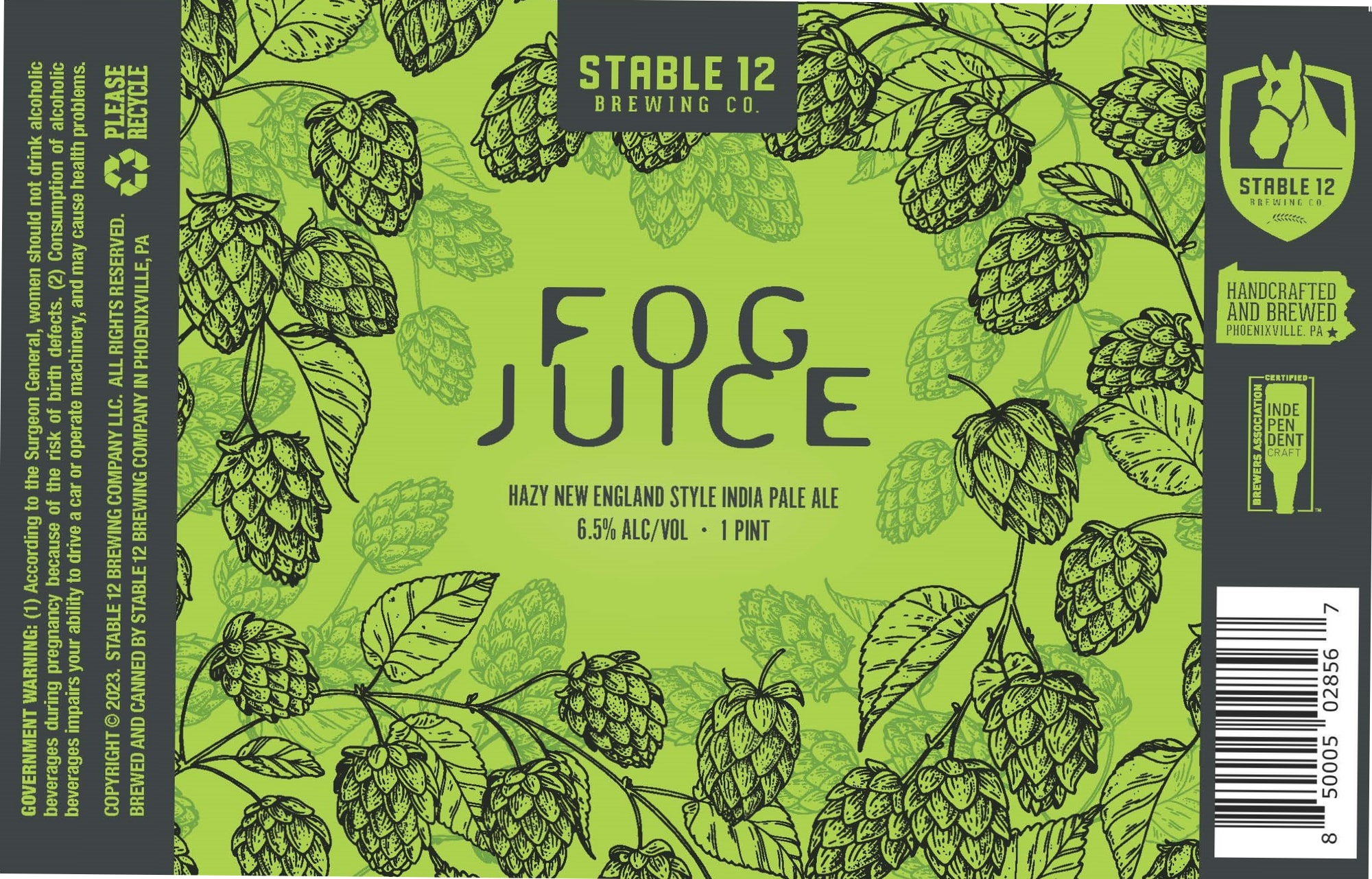 Fog Juice by Stable 12 Brewing Co. - beer label