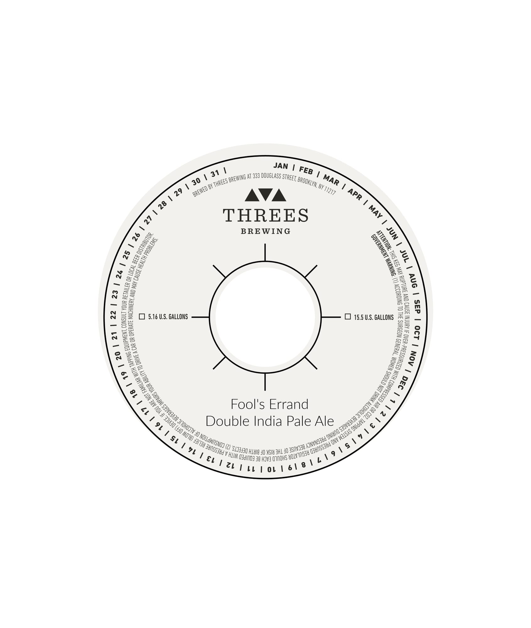 Fool’s Errand by Threes Brewing - beer label