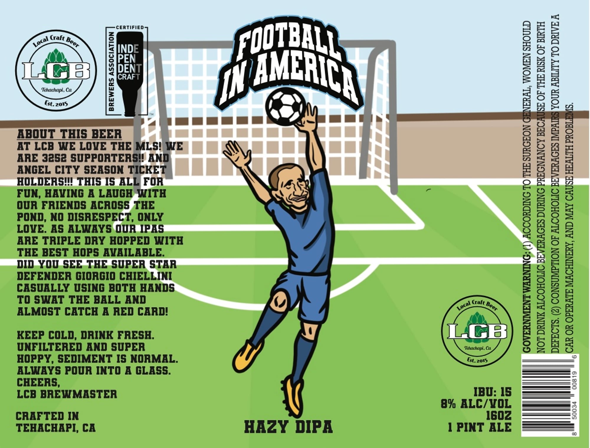 Football in America by LCB Brewmaster - beer label