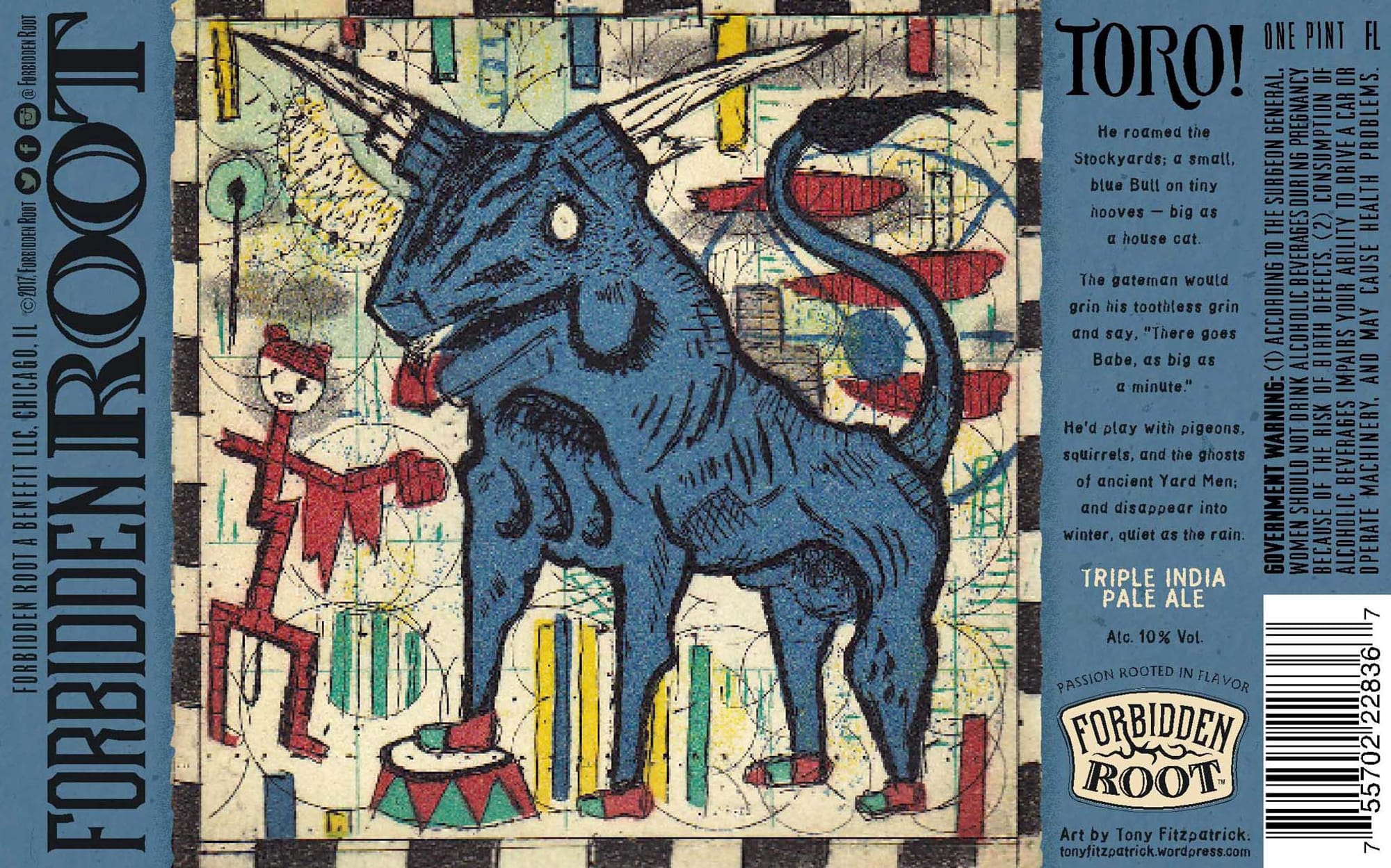 Toro! by Forbidden Root - beer label