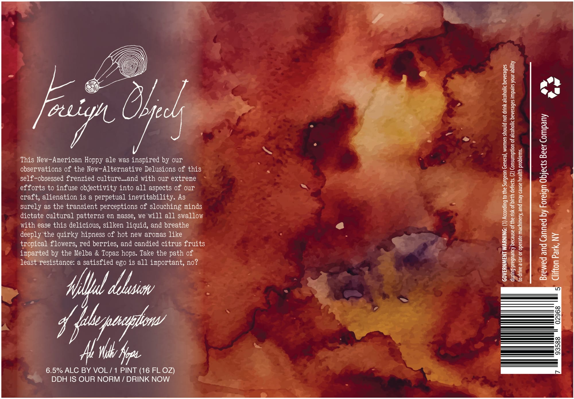 Foreign Object by Foreign Objects Beer Company - beer label