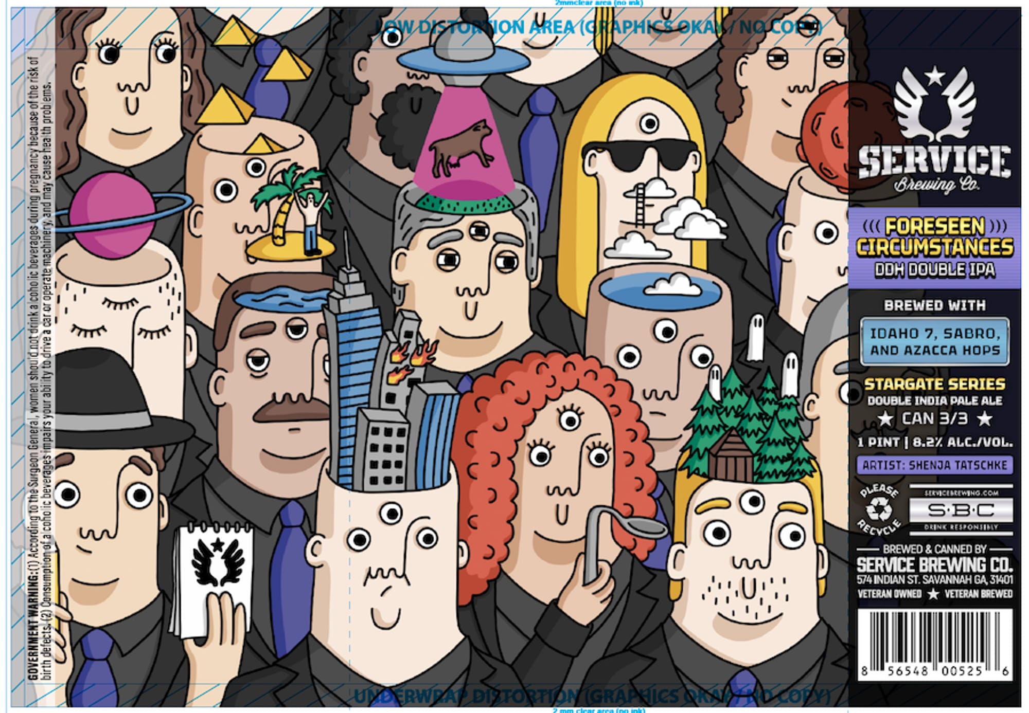 Foreseen Circumstances by Service Brewing Co. - beer label