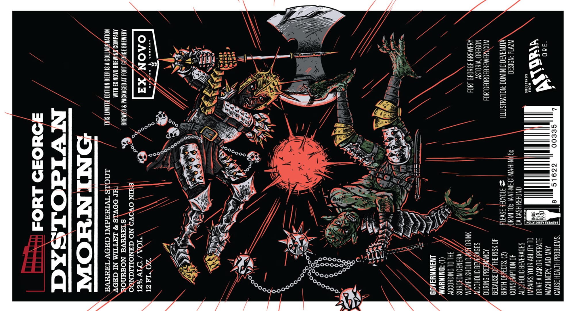 Dystopian Morning by Fort George Brewery - beer label