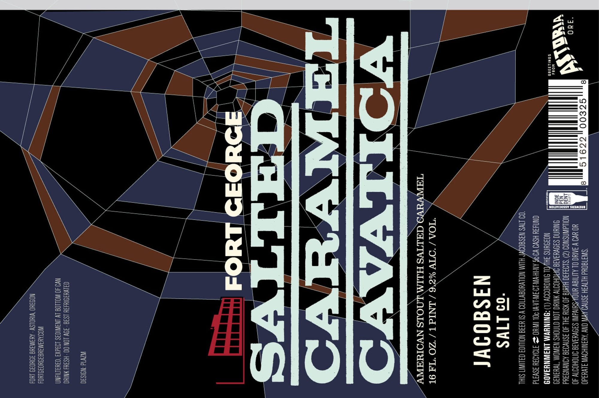 Salted Caramel Cavatica by Fort George Brewery & Jacobsen Salt Co. - beer label