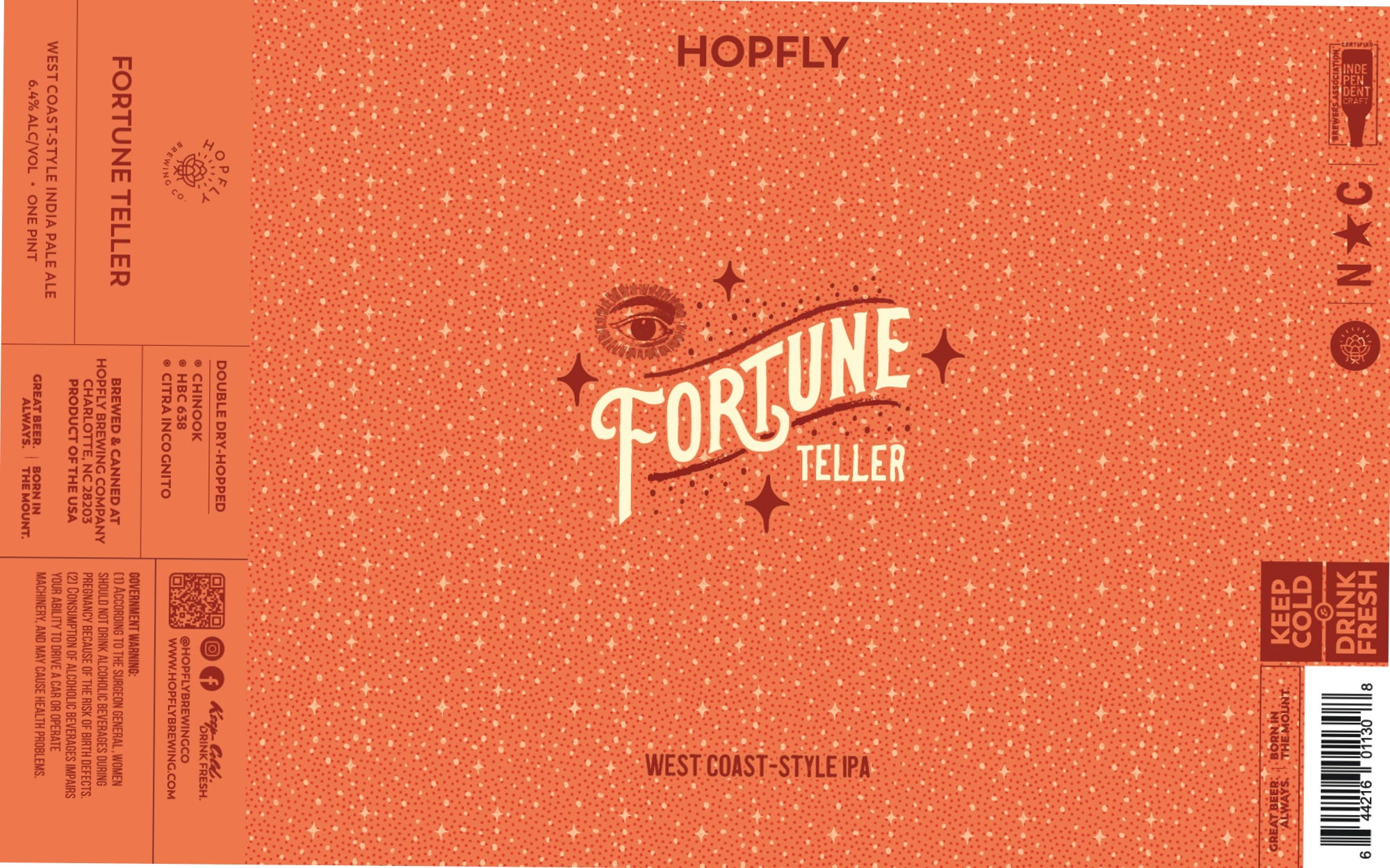Fortune Teller by Hopfly Brewing Company - beer label