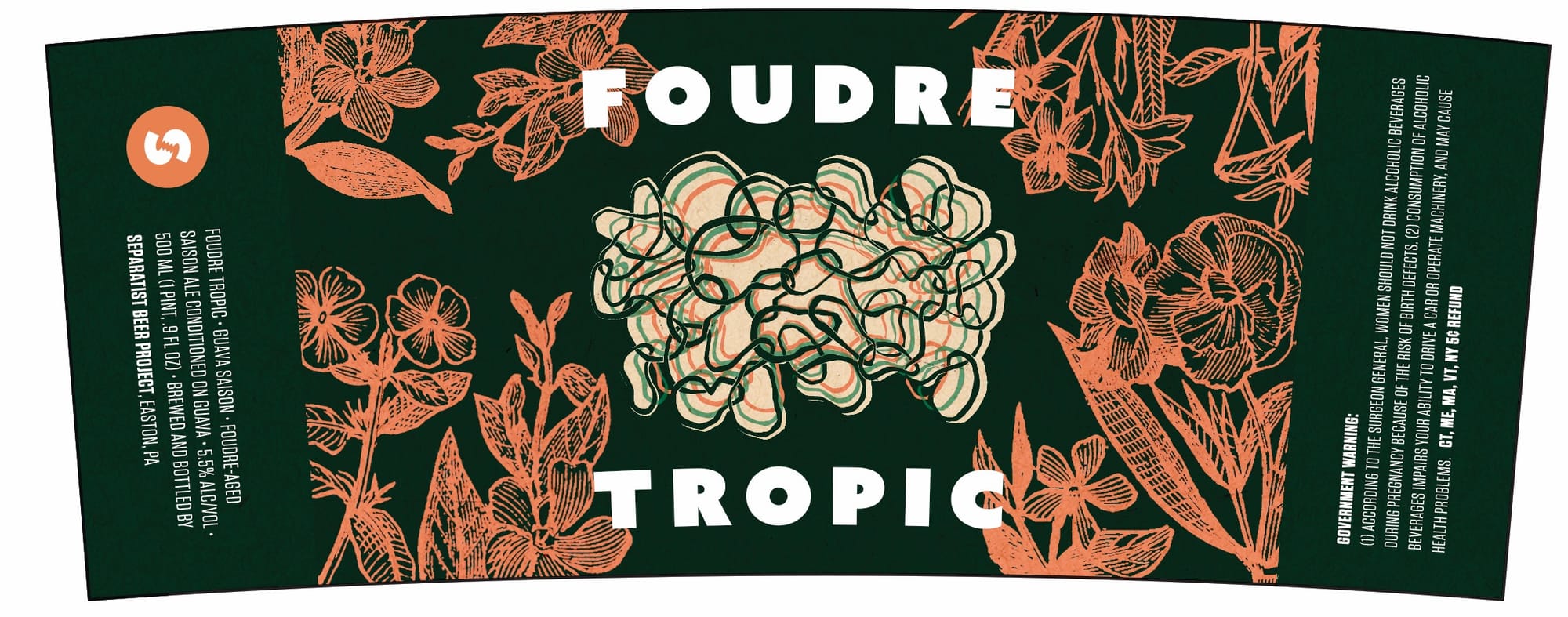 Foudre Tropic by Separatist Beer Project - beer label